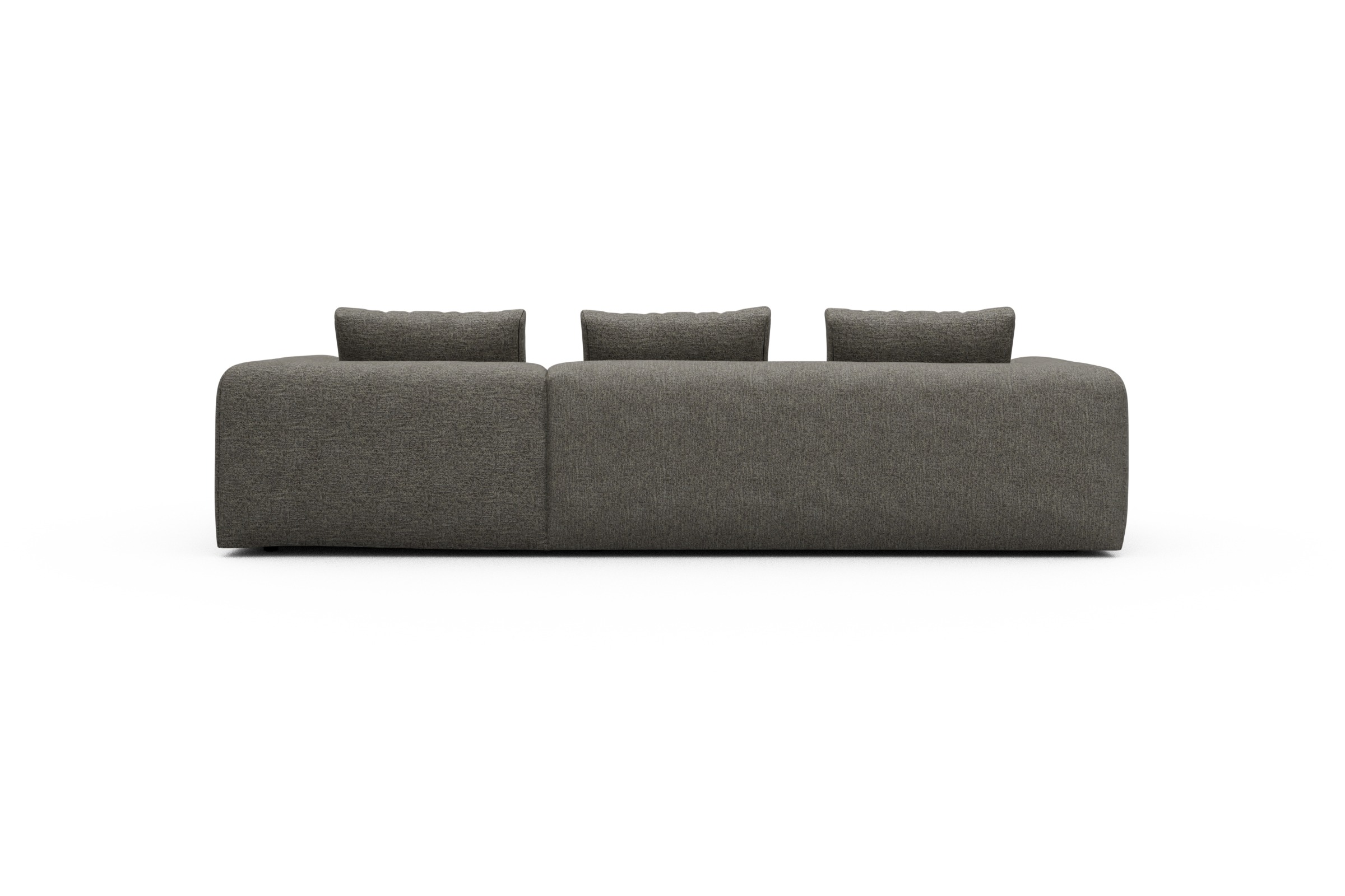 Ecksofa Fred Chaiselongue rechts mit 2,5-Sitzer Carreno-Sepie-Brown