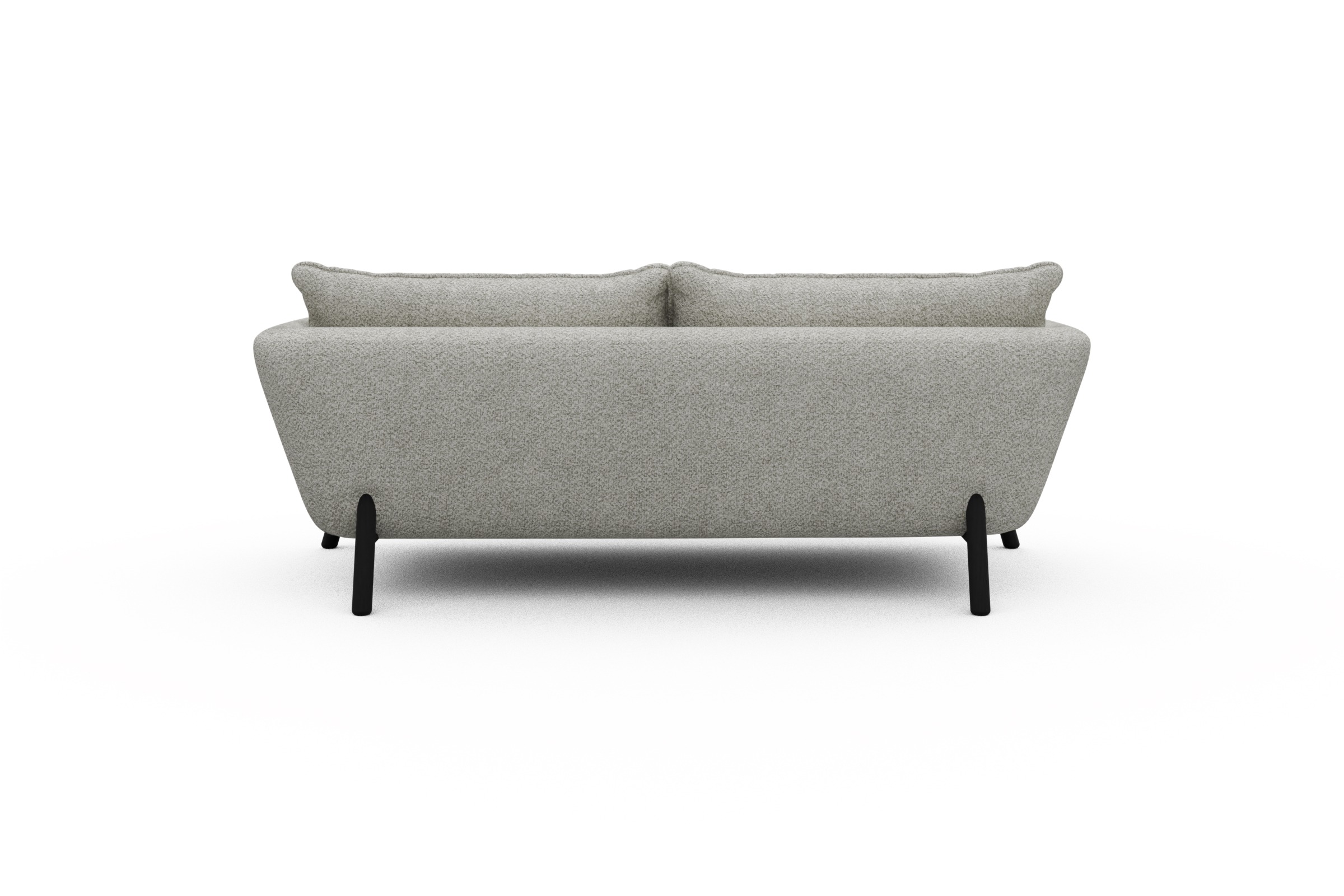 Sofa Emil PREMIUM 2-Sitzer Beinfarbe Eiche Schwarz Vanora-Warm-Sand