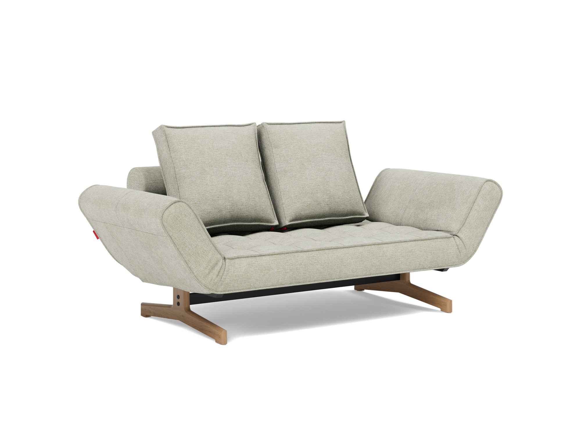 Tagesbett Ghia Flachgewebe Avella 280-Sand Beine Eiche