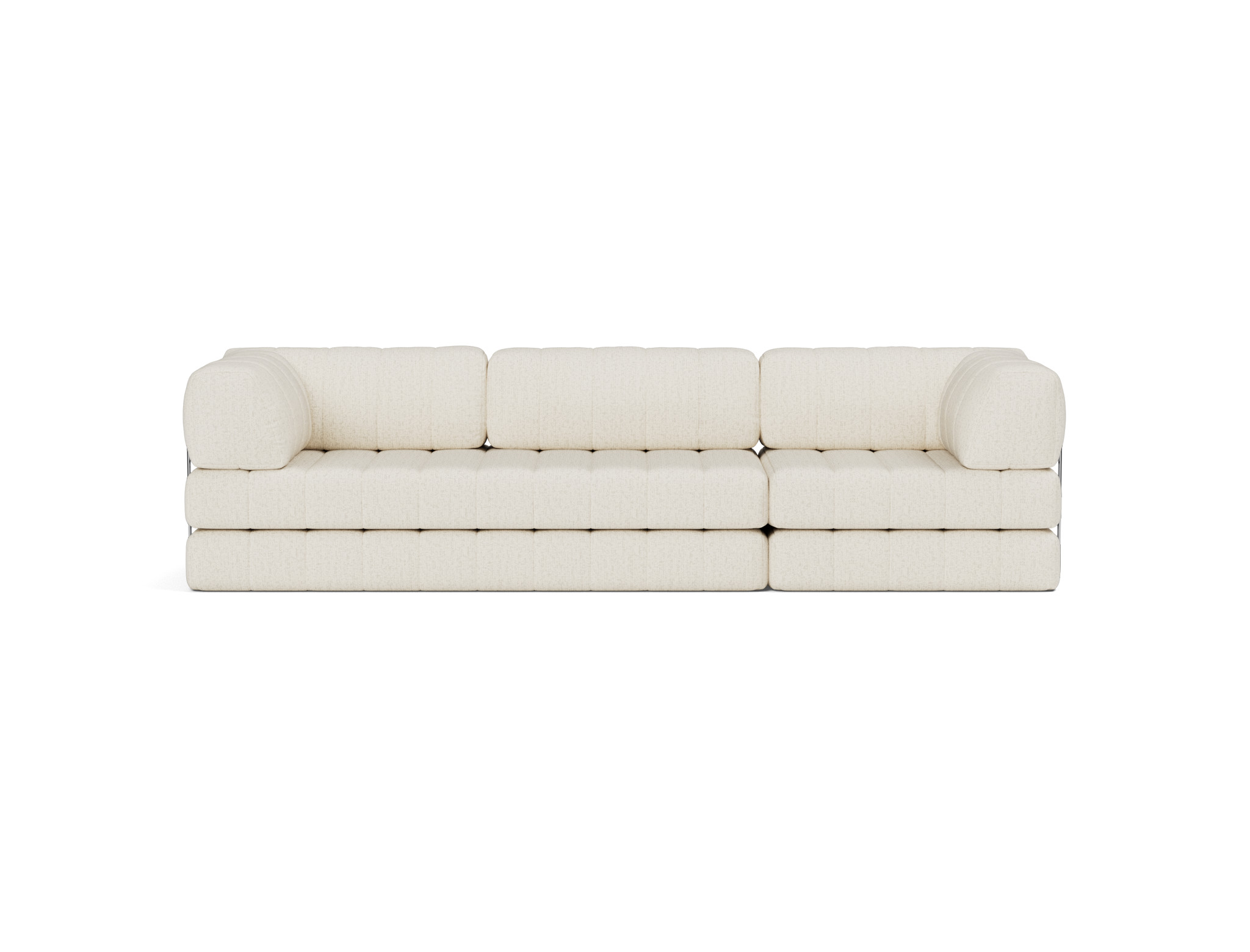 Schlafsofa CozyPad Grand mit Armlehnen Boucle Skandi 531-Off-White