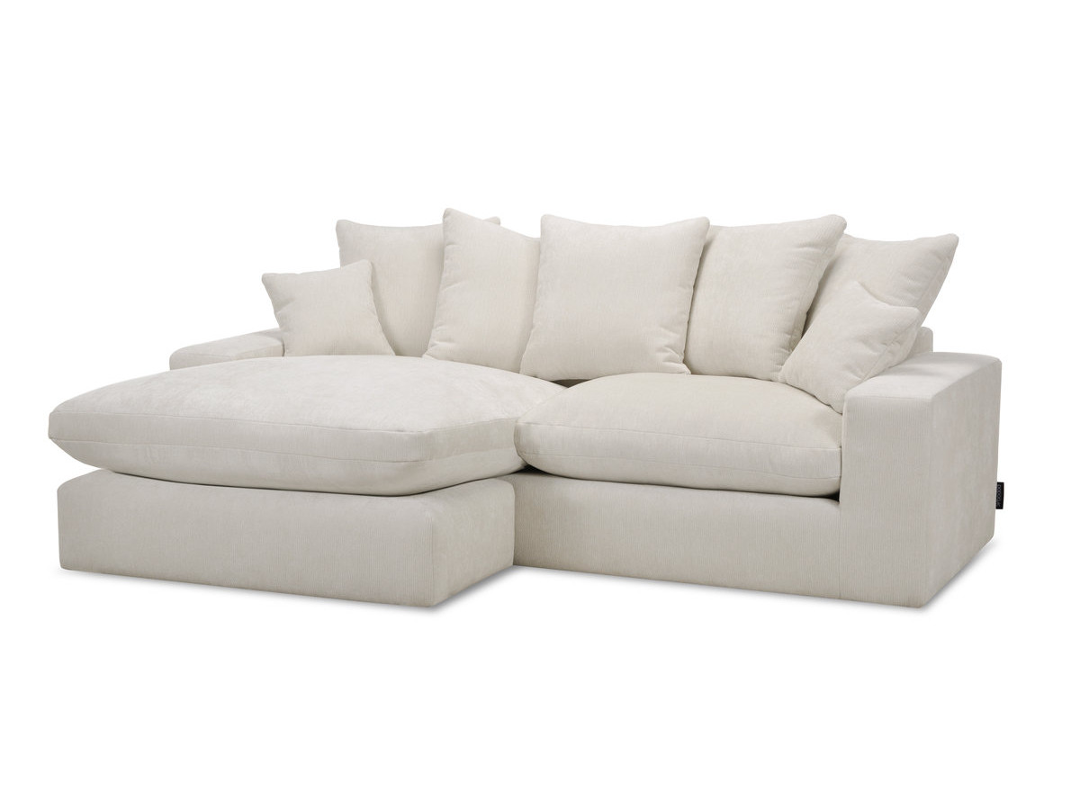Bobochic Nevada Ecksofa Stoff Weiß