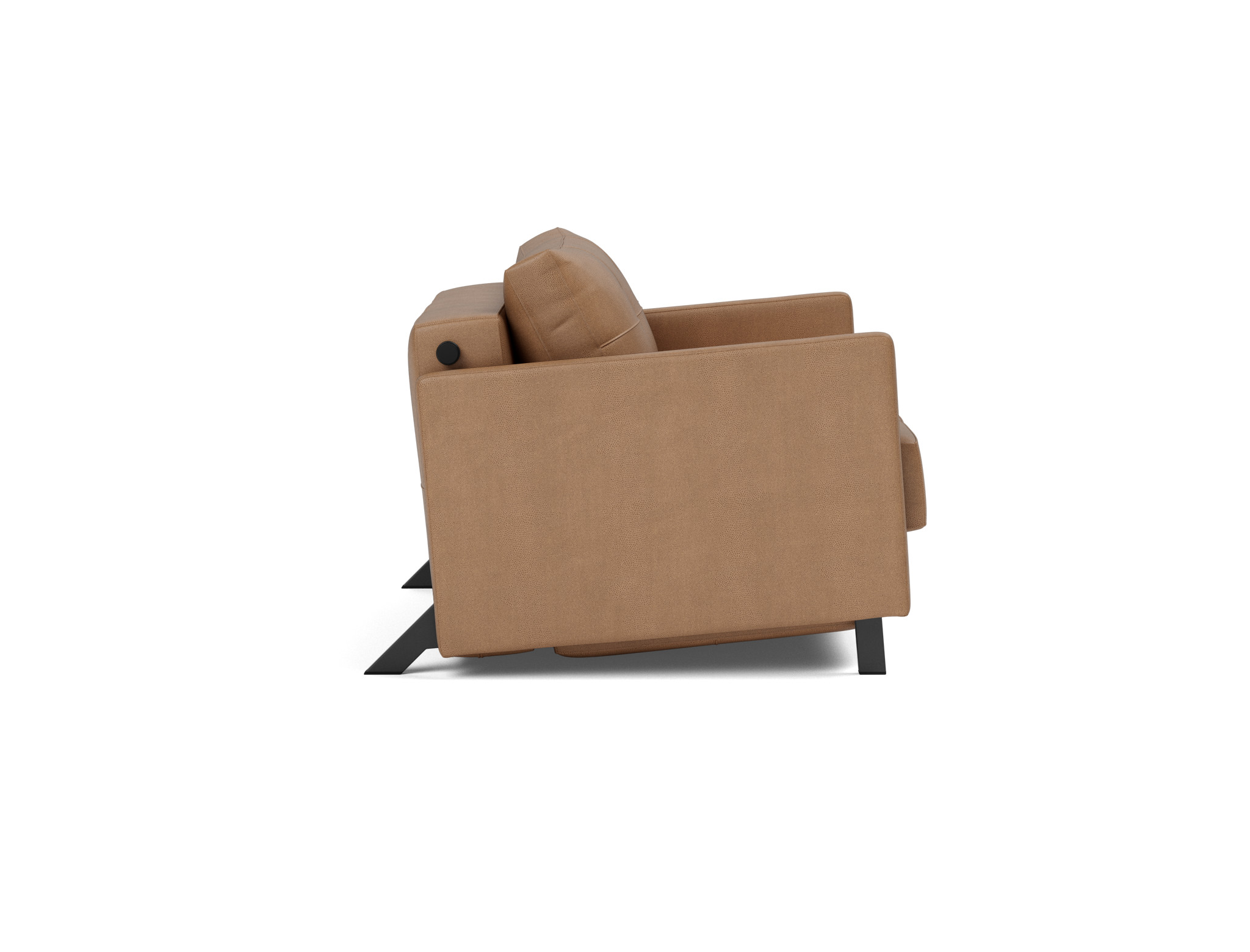 Schlafsessel Cubed 90 mit Armlehnen Lederoptik Faunal 551-Brown