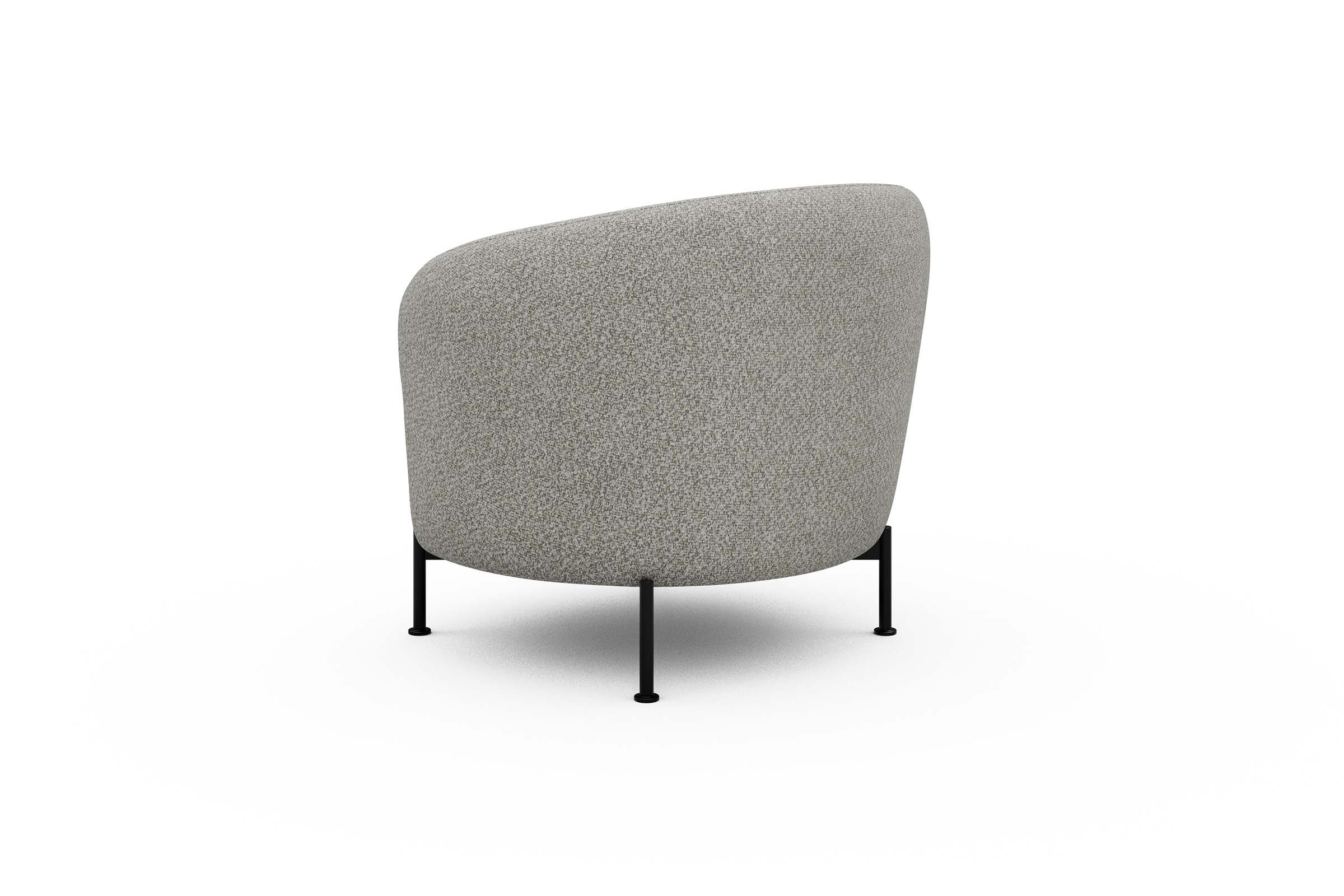Sessel Ronda X-Metallgestell Schwarz Vanora-Warm-Sand