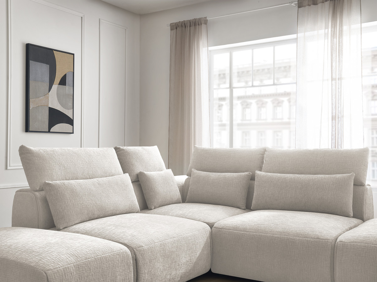 Bobochic Jana Ecksofa Strukturstoff Beige
