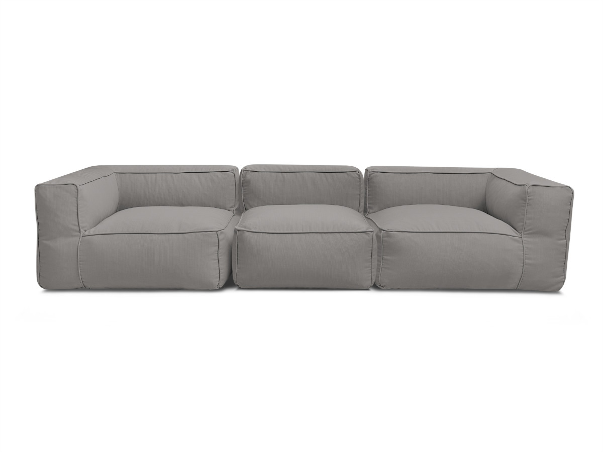 Bobochic Giulia Gartensofa 3-Sitzer Stoff Dunkelgrau