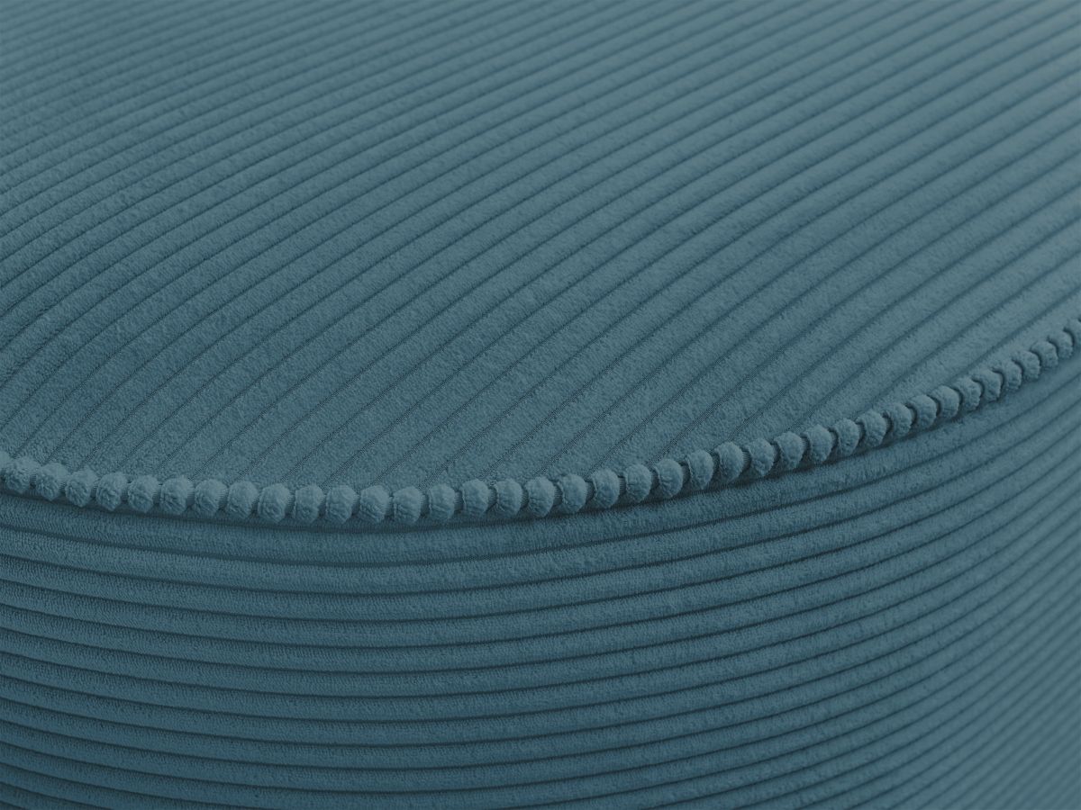 Bobochic Rousseau Pouf Cordsamt Dunkelblau