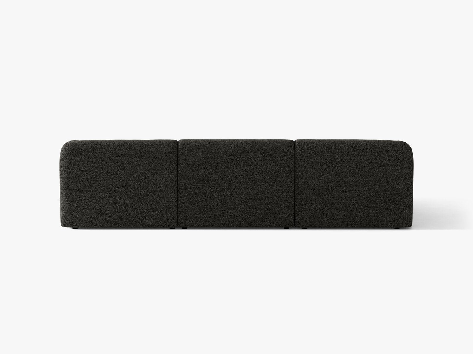 Micadoni Ecksofa Miley 4-Sitzer Links Boucle Baloo Braun