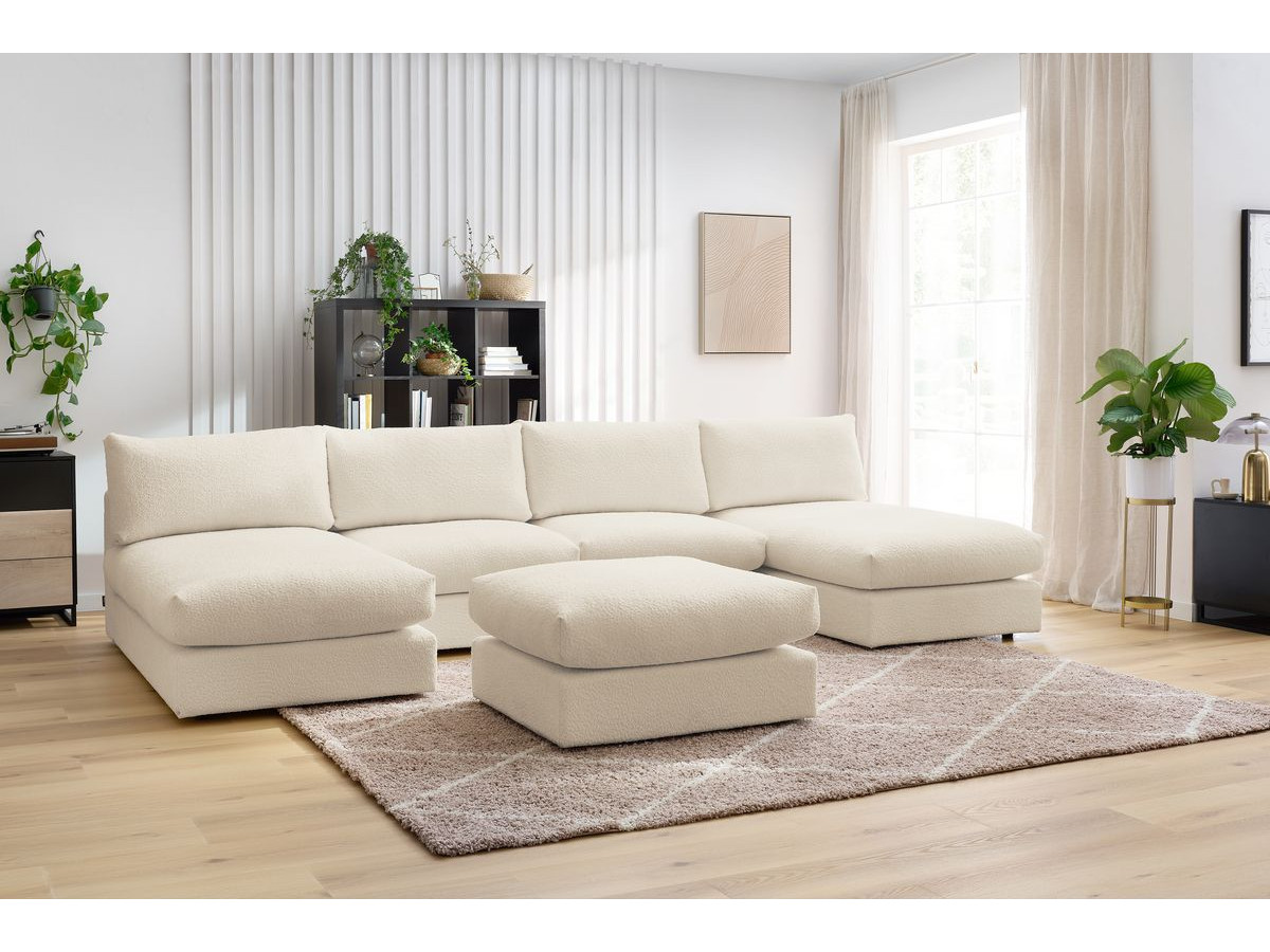 Bobochic Paris Wohnlandschaft Bouclé-Stoff Beige