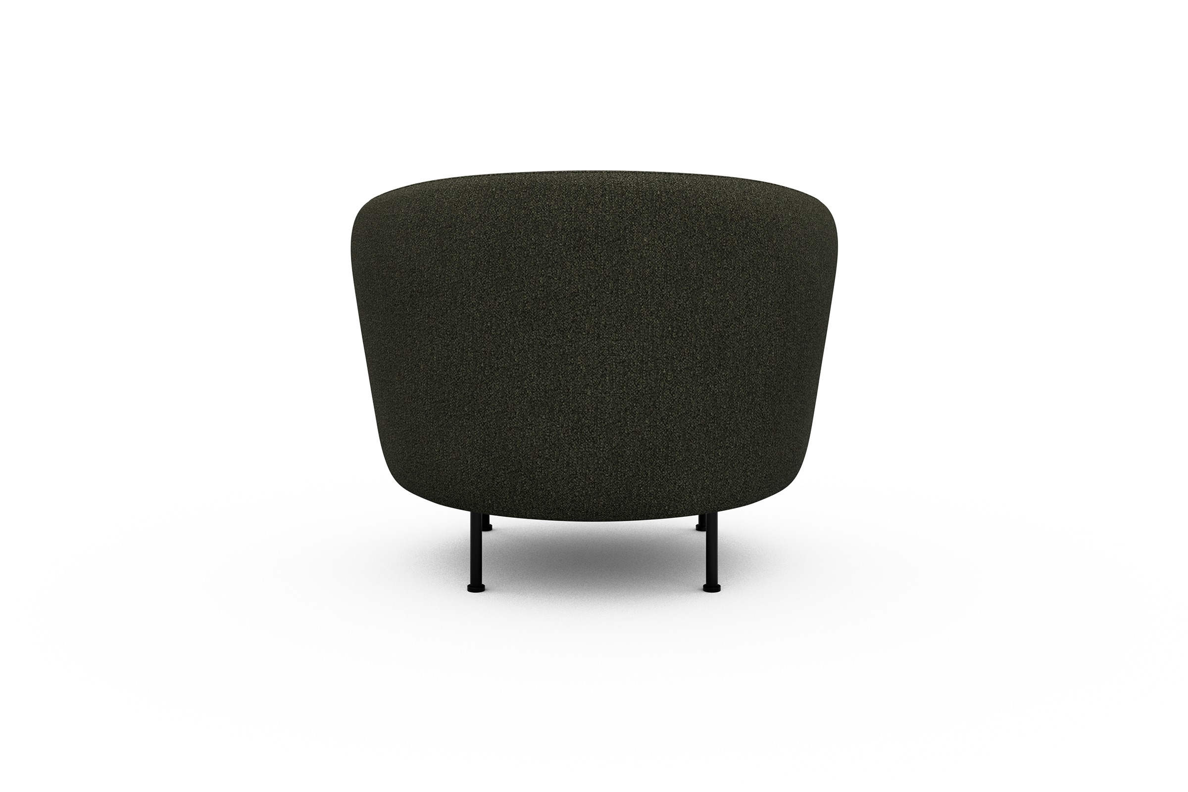 Sessel Ronda Metallbeine Schwarz Boucle-Forest-Green
