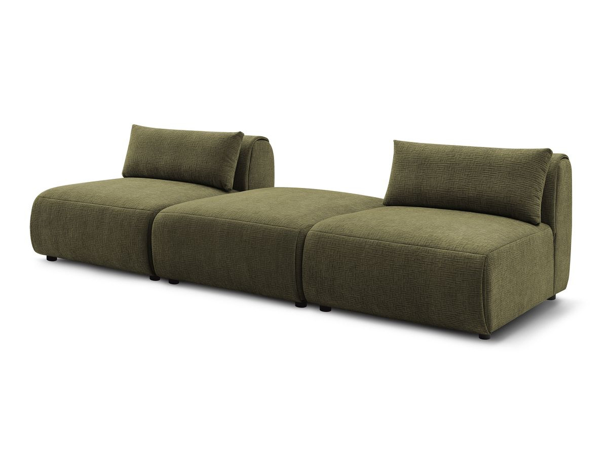 Bobochic Jeanne Sofa 3-Sitzer Strukturstoff Grün