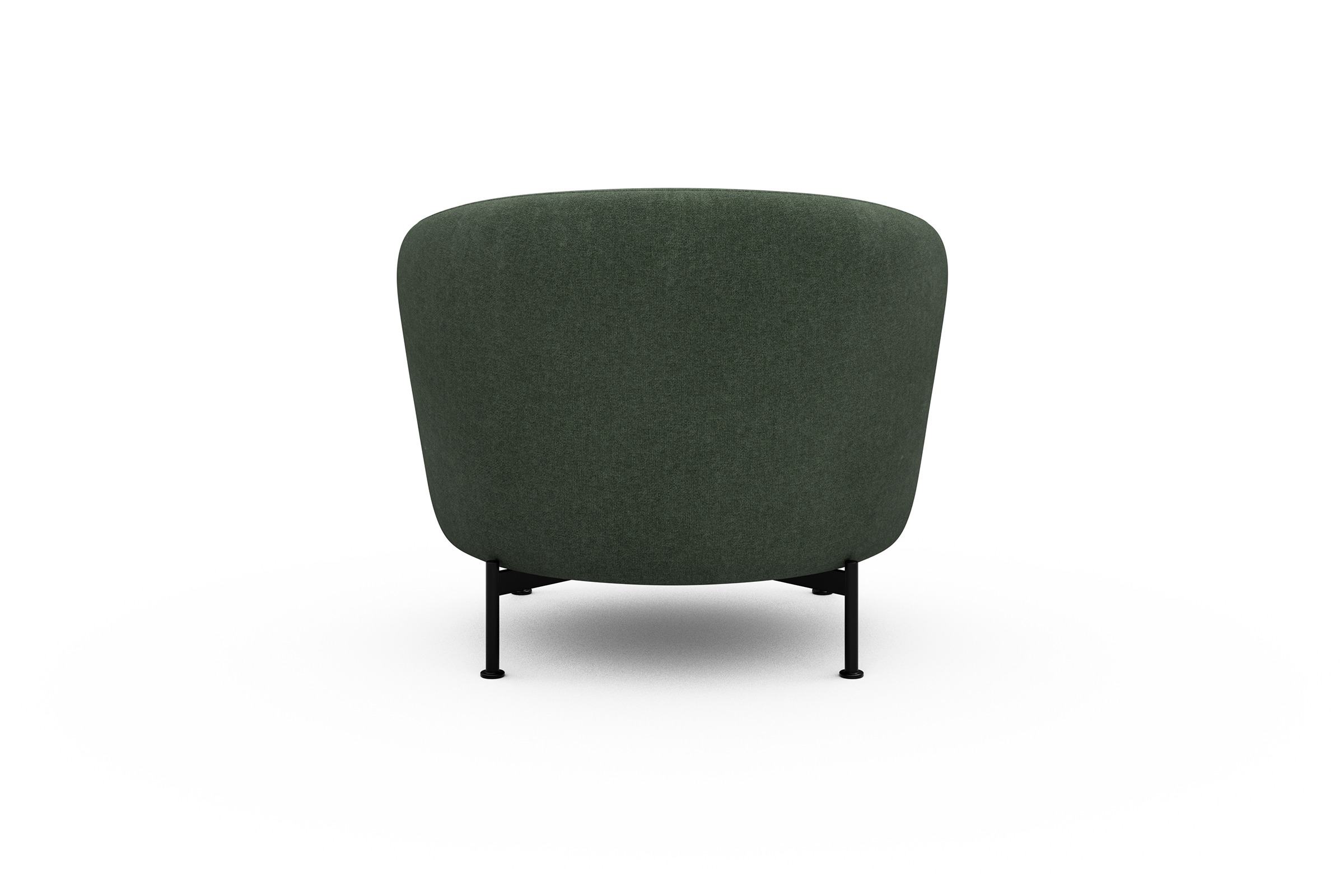 Sessel Ronda X-Metallgestell Schwarz Casone-Forest-Green