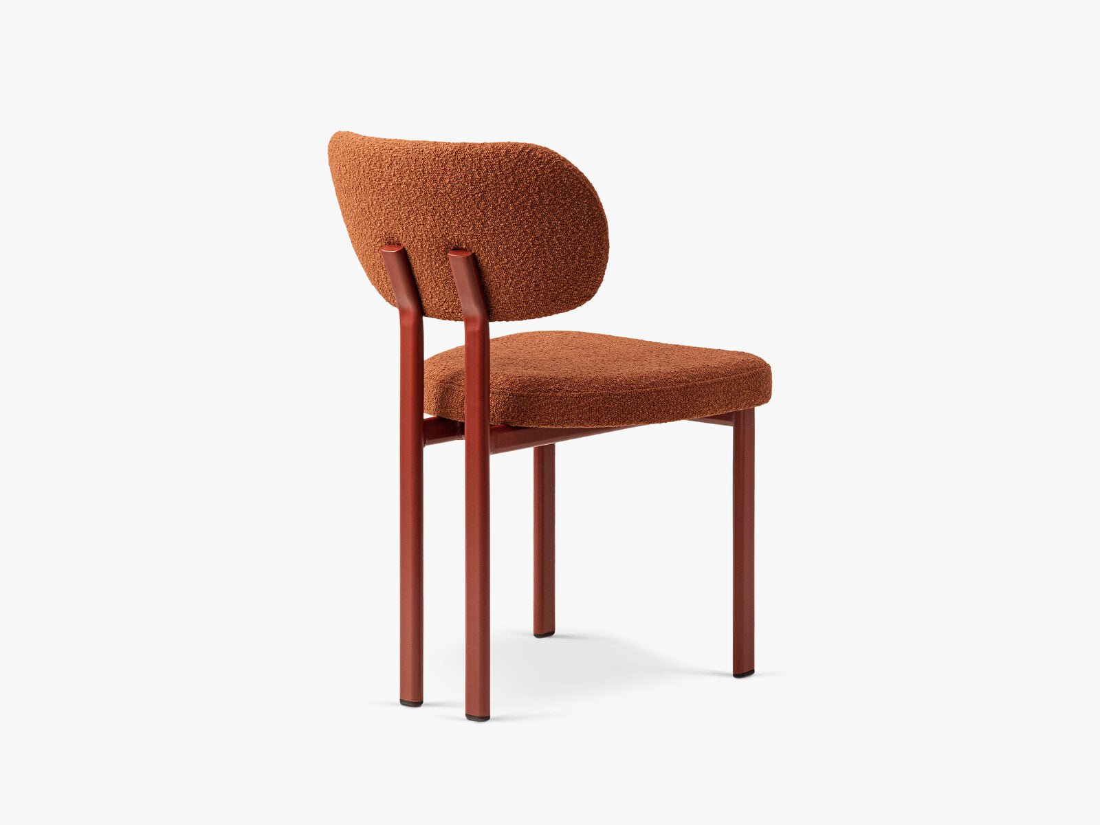 Micadoni Sam Samtiger Stuhl Boucle Baloo Terrakotta Rot