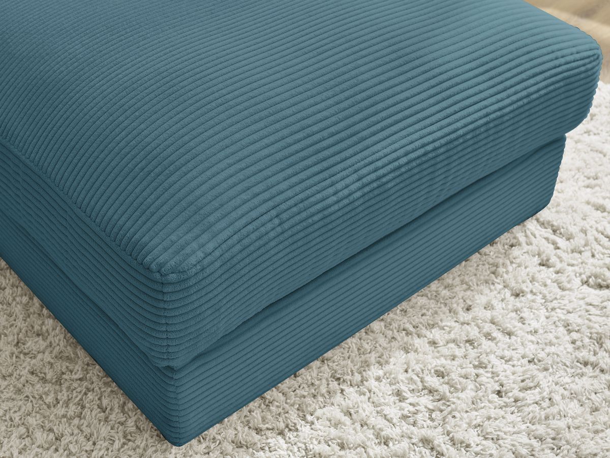 Bobochic Leonard Pouf Cordsamt Hellblau