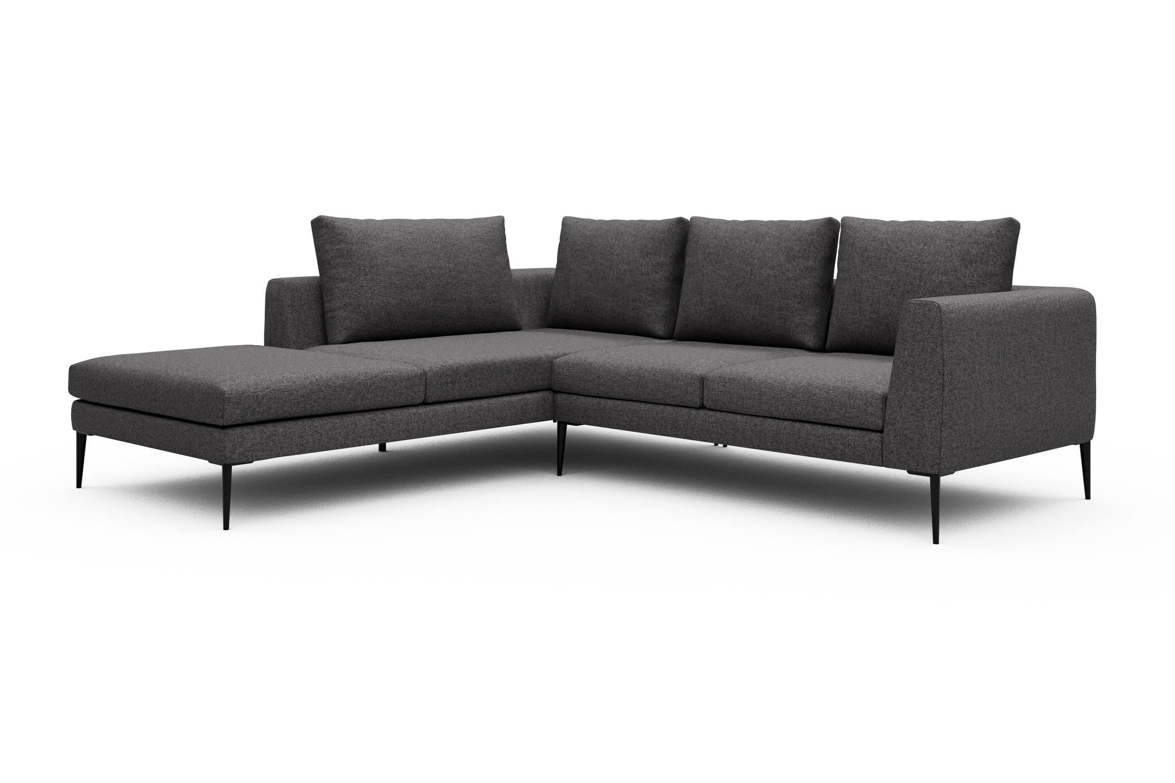 Ecksofa Paul Relax-Ecke links mit 2-Sitzer Sama-Antracite