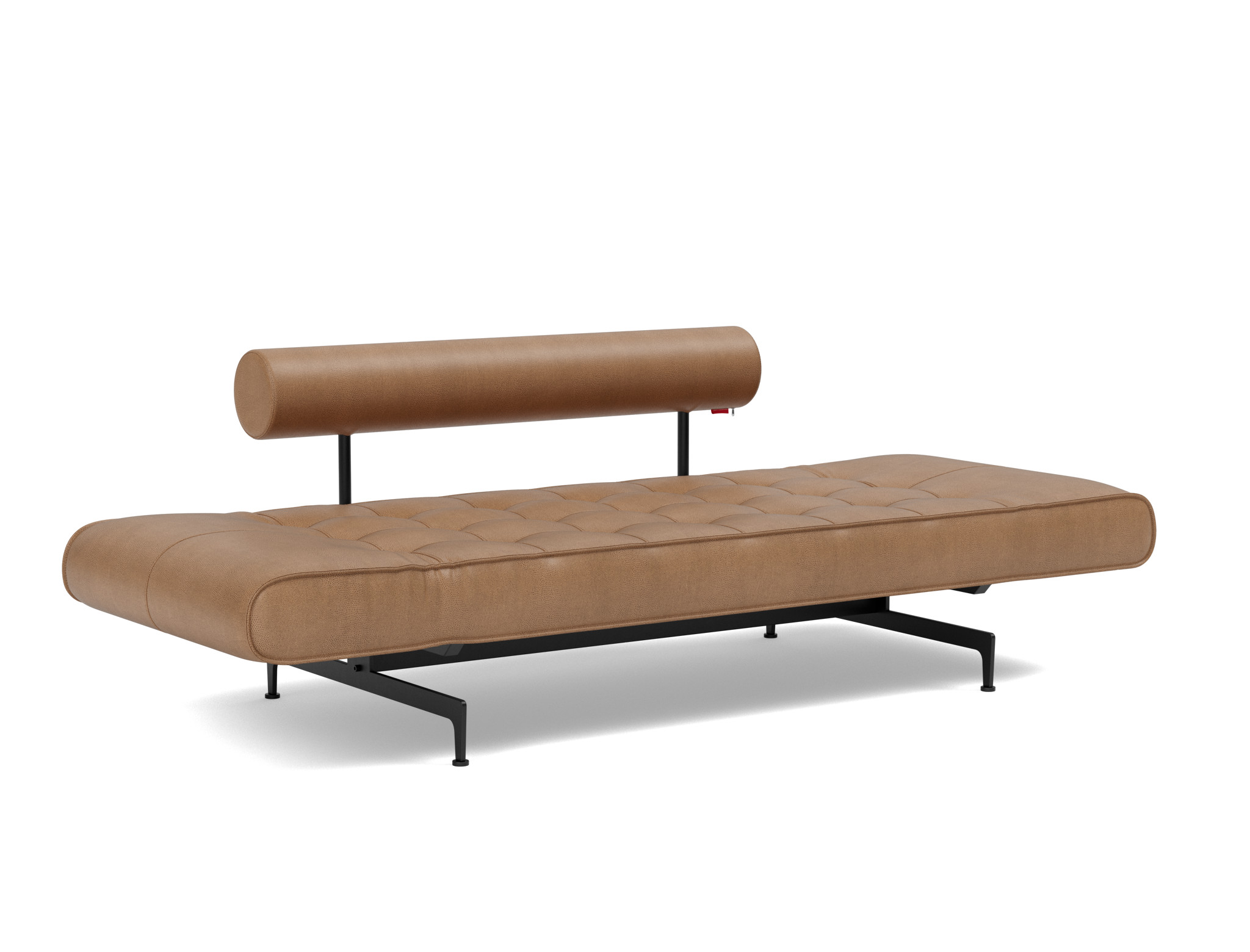 Tagesbett Ghia Lederoptik Faunal 551-Brown Beine Laser schwarz