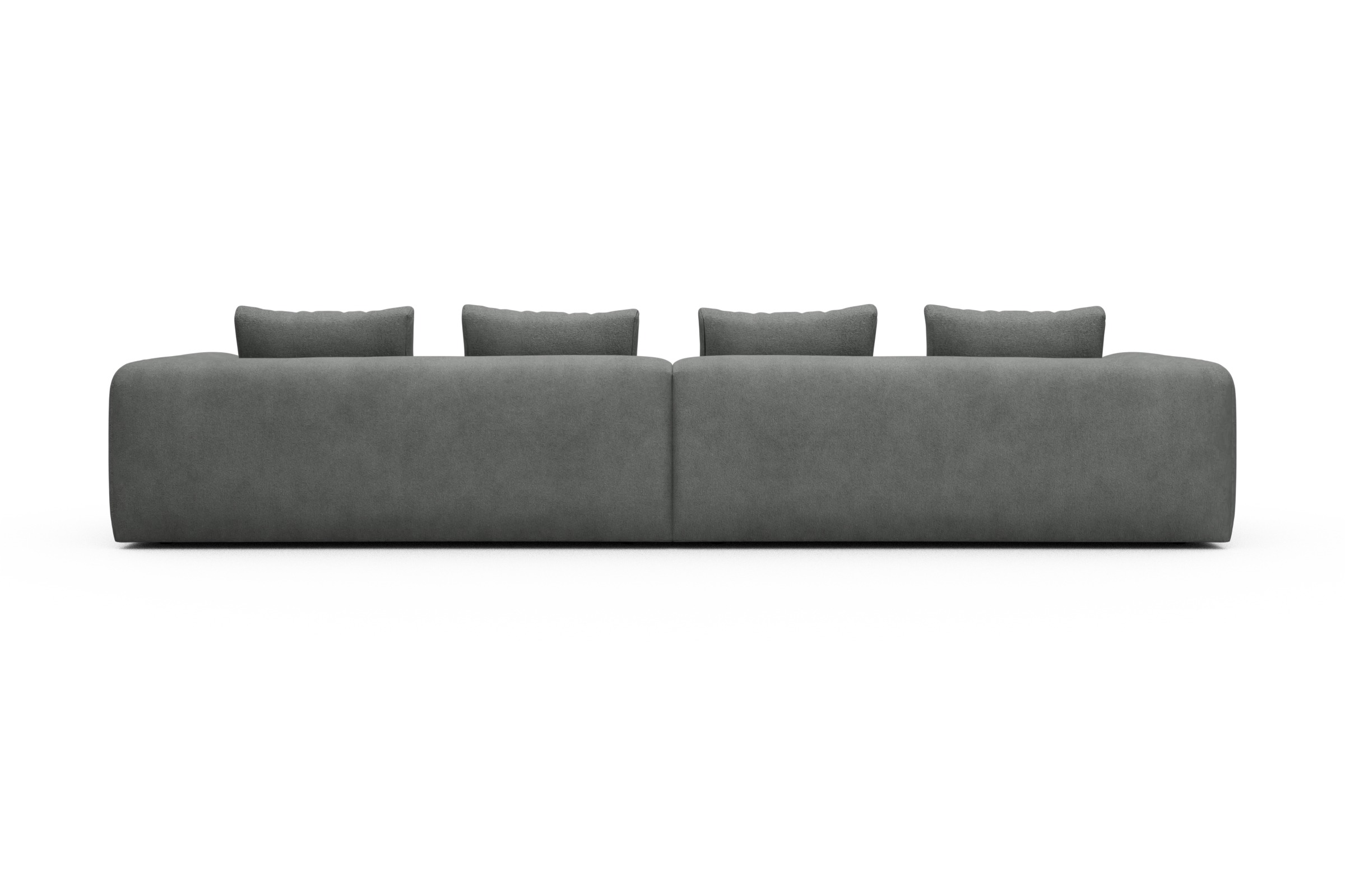 Sofa Modulares XXL Sofa Fred 5-Sitzer Boucle-Ash-Grey