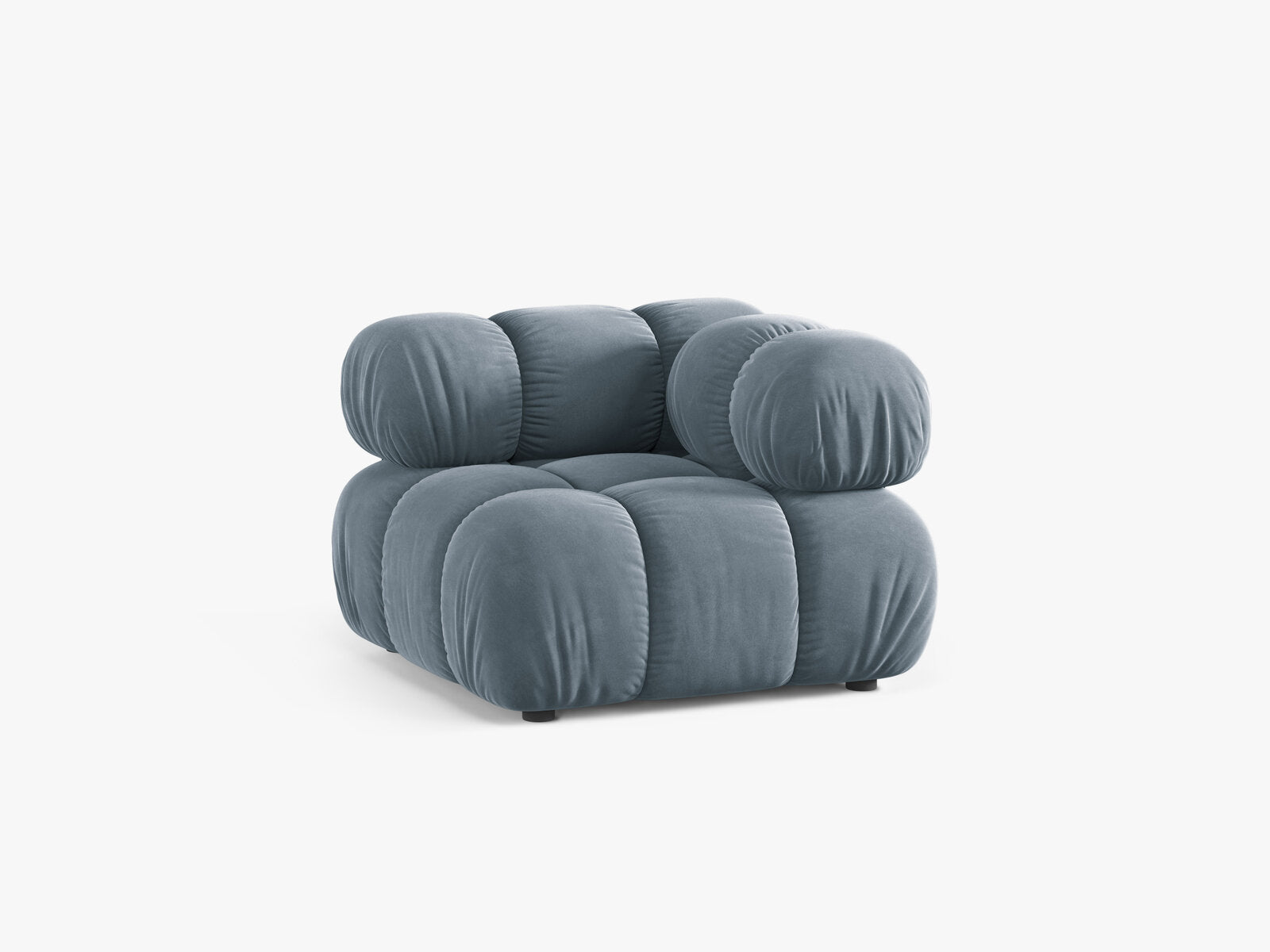 Micadoni symmetrisches Eckmodul Bellis Samt Bluvel Hellblau