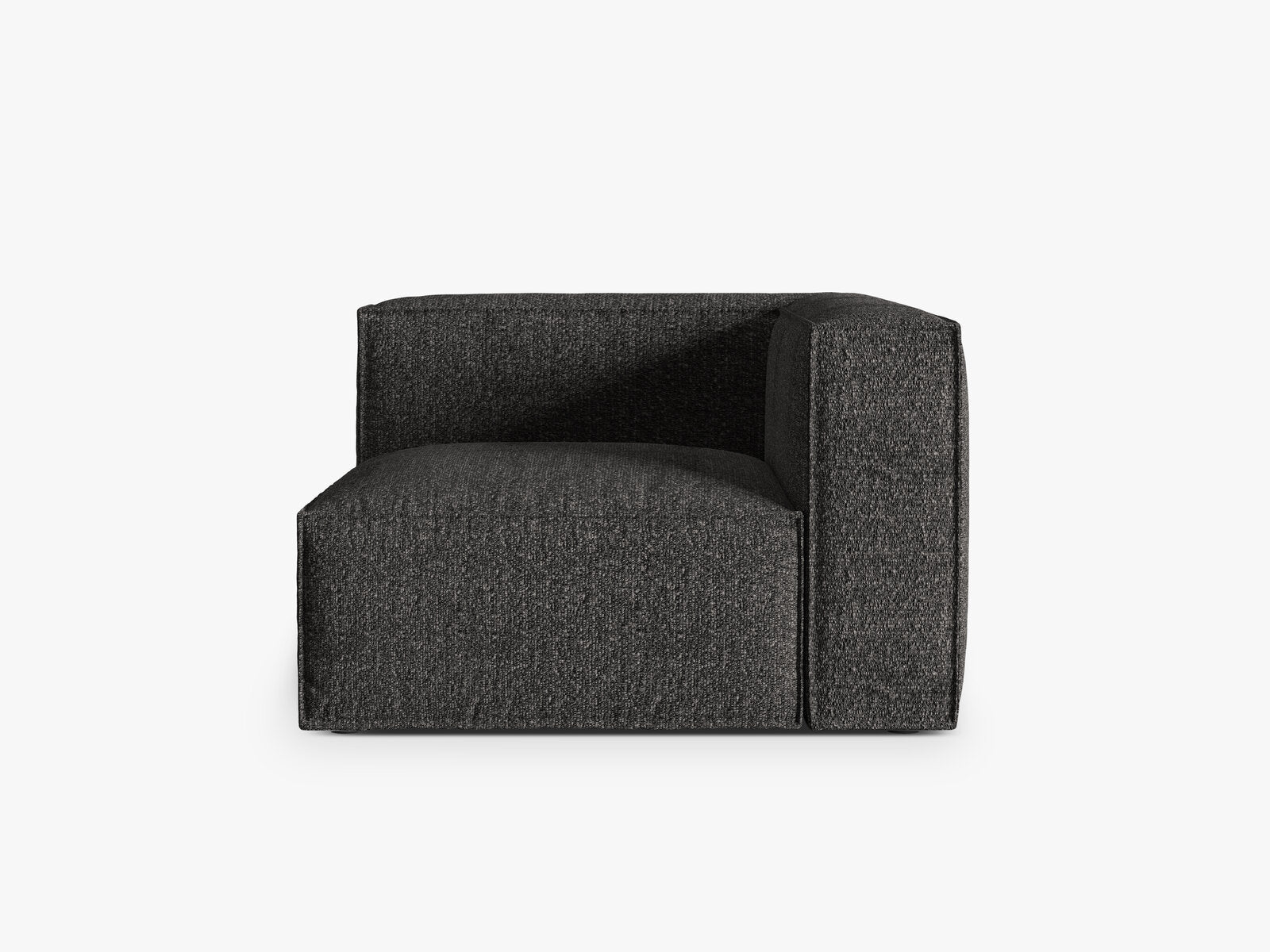 Micadoni Eckmodul Nuria 1-Sitzer Boucle Anthrazit