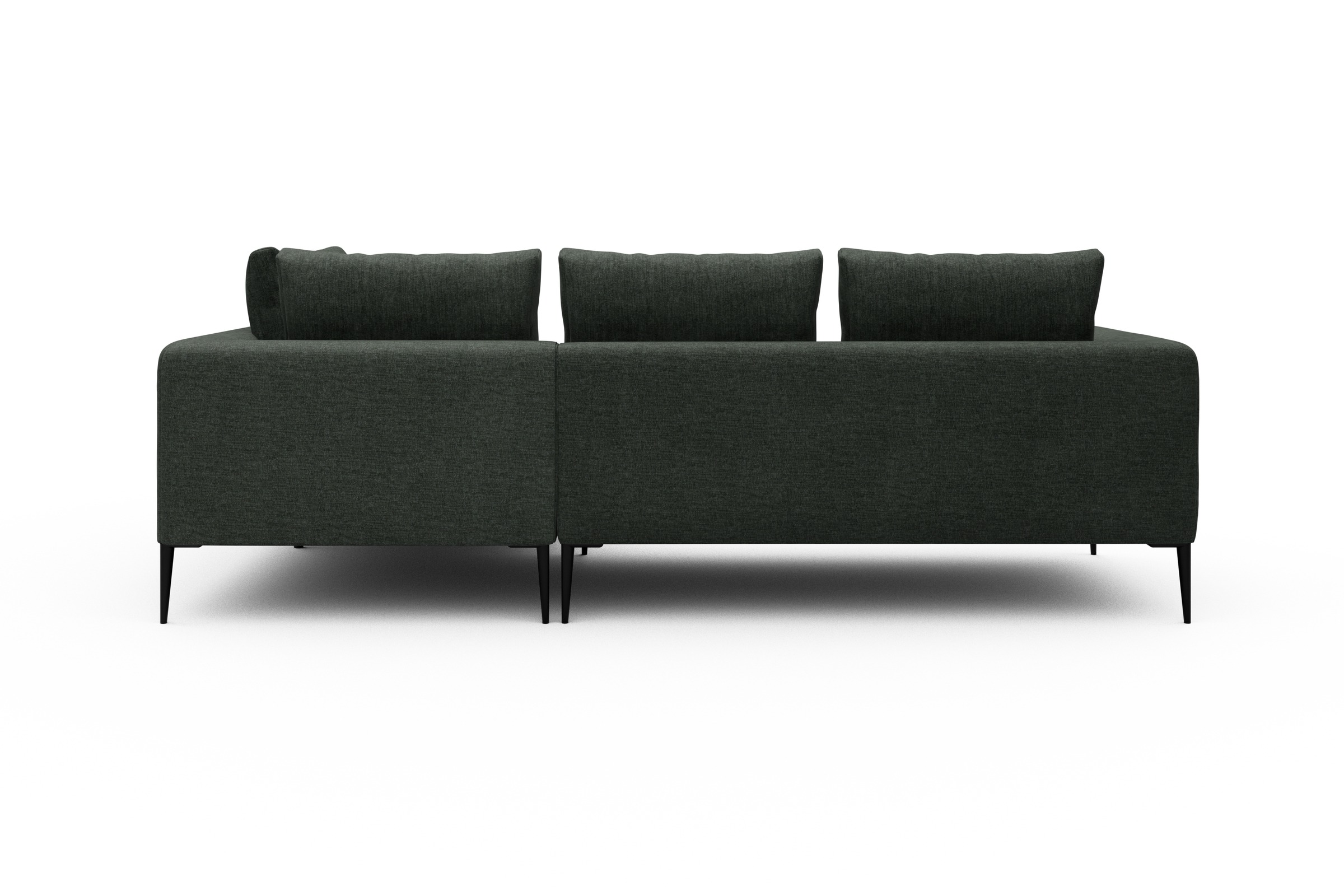 Ecksofa Paul Relax-Ecke rechts mit 2-Sitzer Aivi-Pine-Green