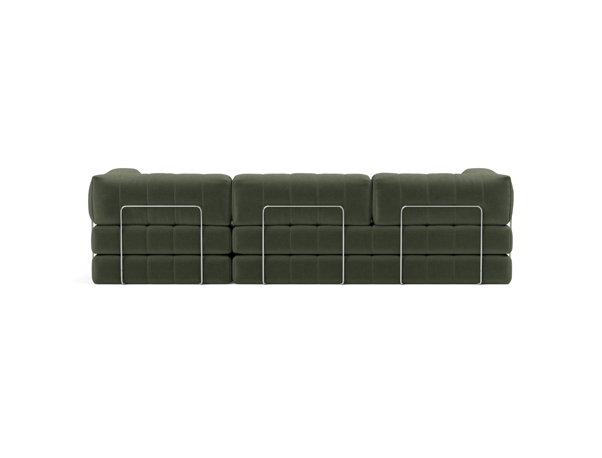 Schlafsofa CozyPad Grand mit Armlehnen Chenille Esina 413-Olive-Green