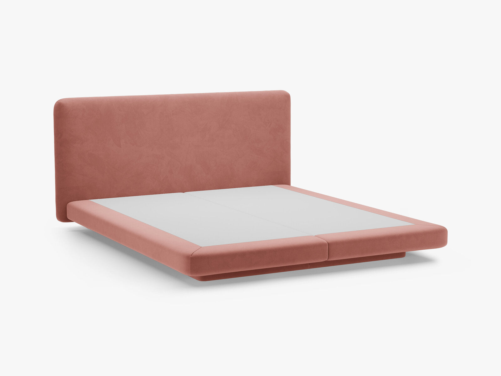 Micadoni Polsterbett mit Kopfteil Linea Samt Magic Velvet Rosa 140x200