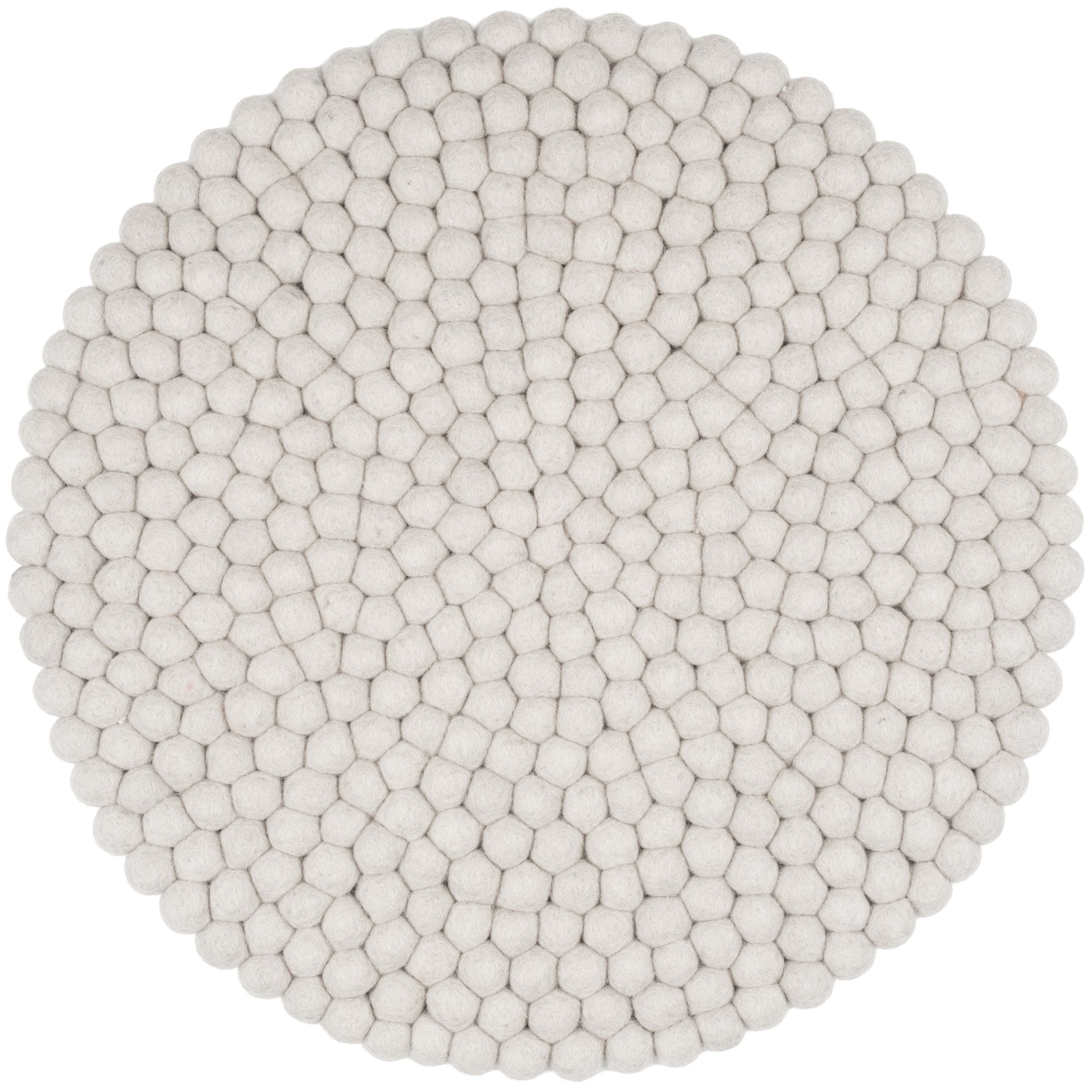 myfelt Aven Filzkugel-Sitzauflage Hellgrau Ø 36 cm