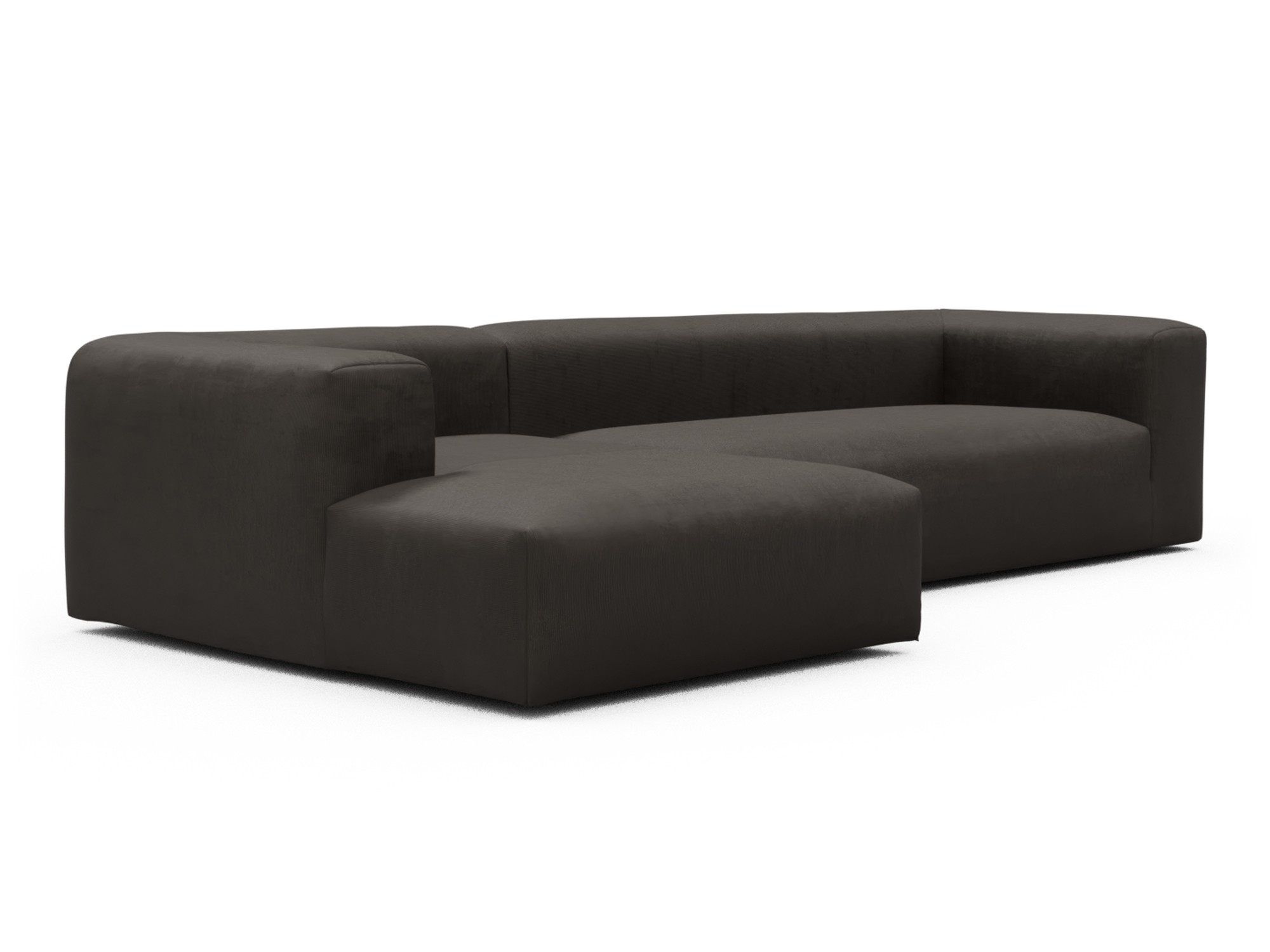 Skandi Home Ecksofa Fred Chaiselongue links mit 2,5-Sitzer Cordufine-Taupe moebelfaktor
