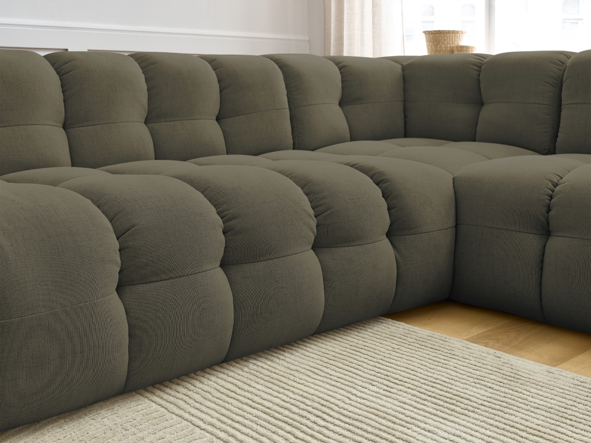 Bobochic Cloud Ecksofa 268 × 184 cm Stoff Grün