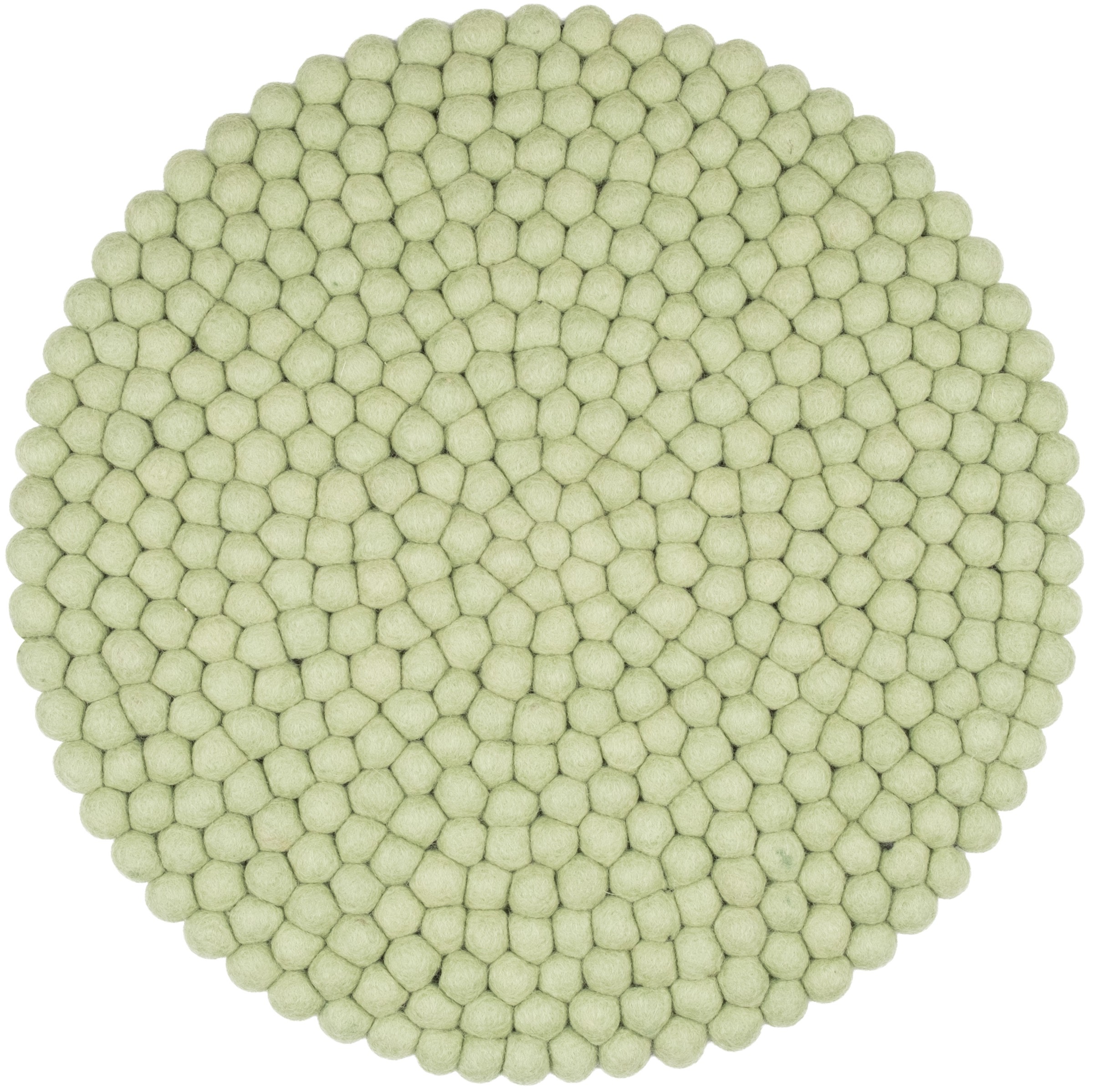 myfelt Lasse Filzkugel-Sitzauflage Hellgrün Ø 36 cm