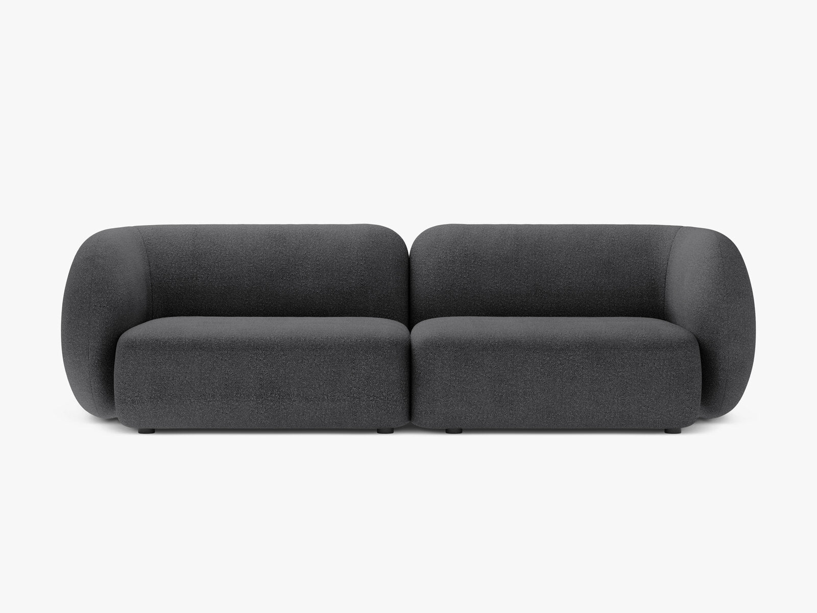Micadoni Sofa Kate 4-Sitzer Boucle Dunkelgrau