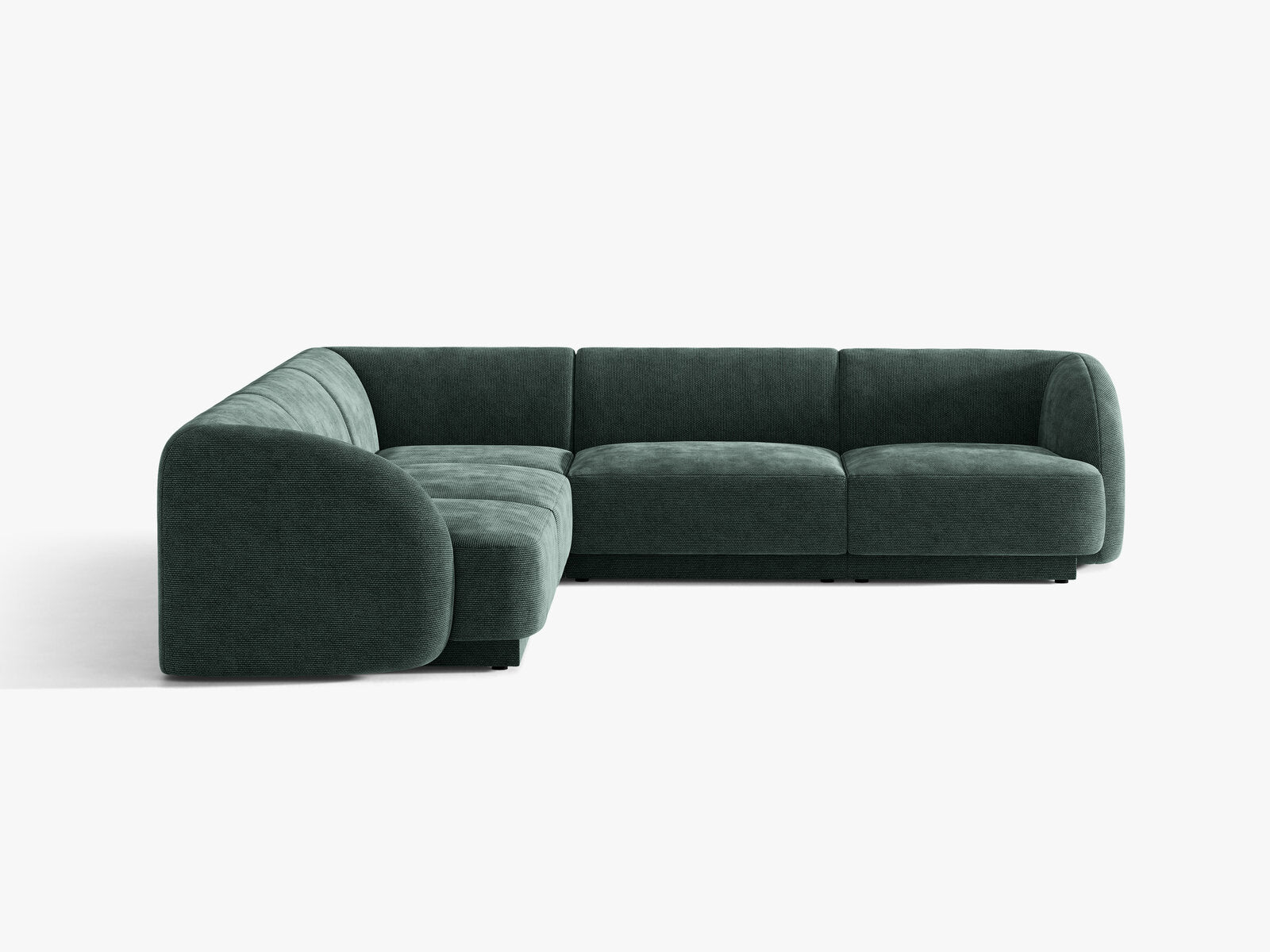 Micadoni 5-Sitzer Symmetrisches Ecksofa Miley Chenille Haga Petrol