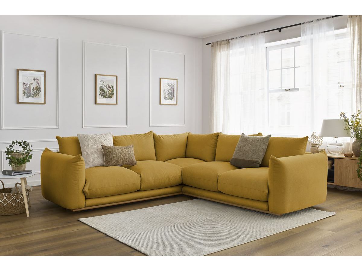Bobochic Ernest Ecksofa Stoff Gelb