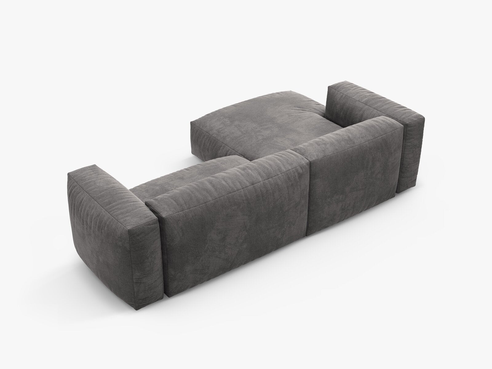 Micadoni Martina Ecksofa 4-Sitzer mit Schlaffunktion Links Samt Vogue Grau