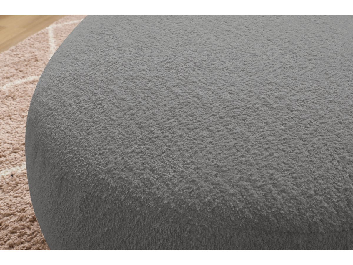Bobochic Saint-germain Pouf Bouclé-Stoff Hellgrau