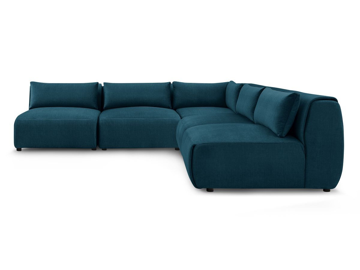 Bobochic Jeanne Ecksofa 299 × 299 cm Samt Dunkelblau