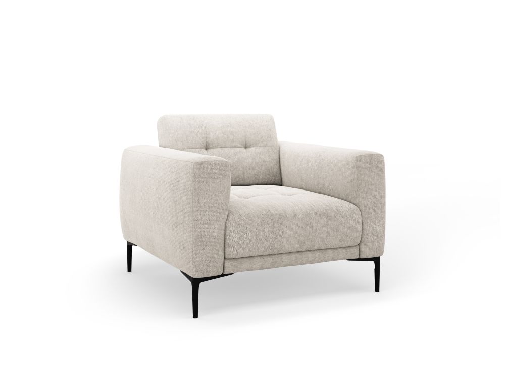 Cosmopolitan Design Sessel Lazio Strukturierter Stoff Sorella Beige