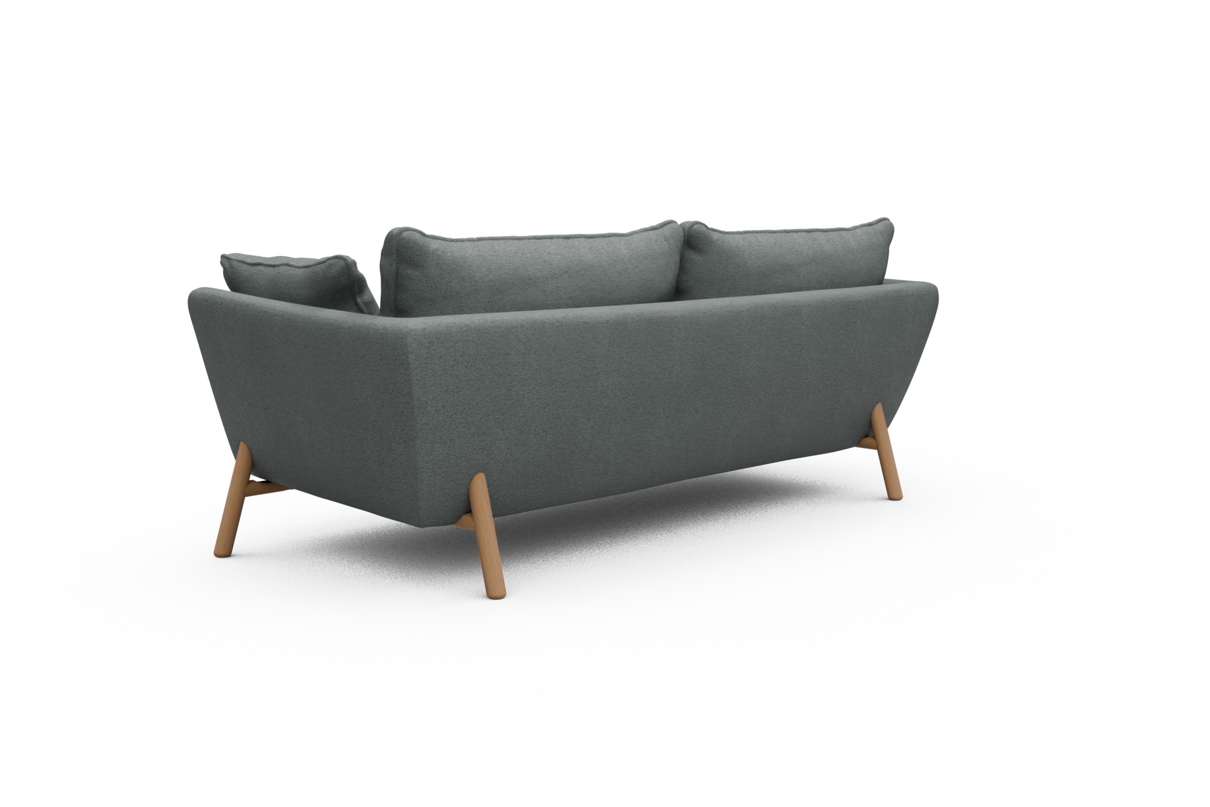 Sofa Emil PREMIUM 3-Sitzer Beinfarbe Eiche Natur Denari-Soft-Grey