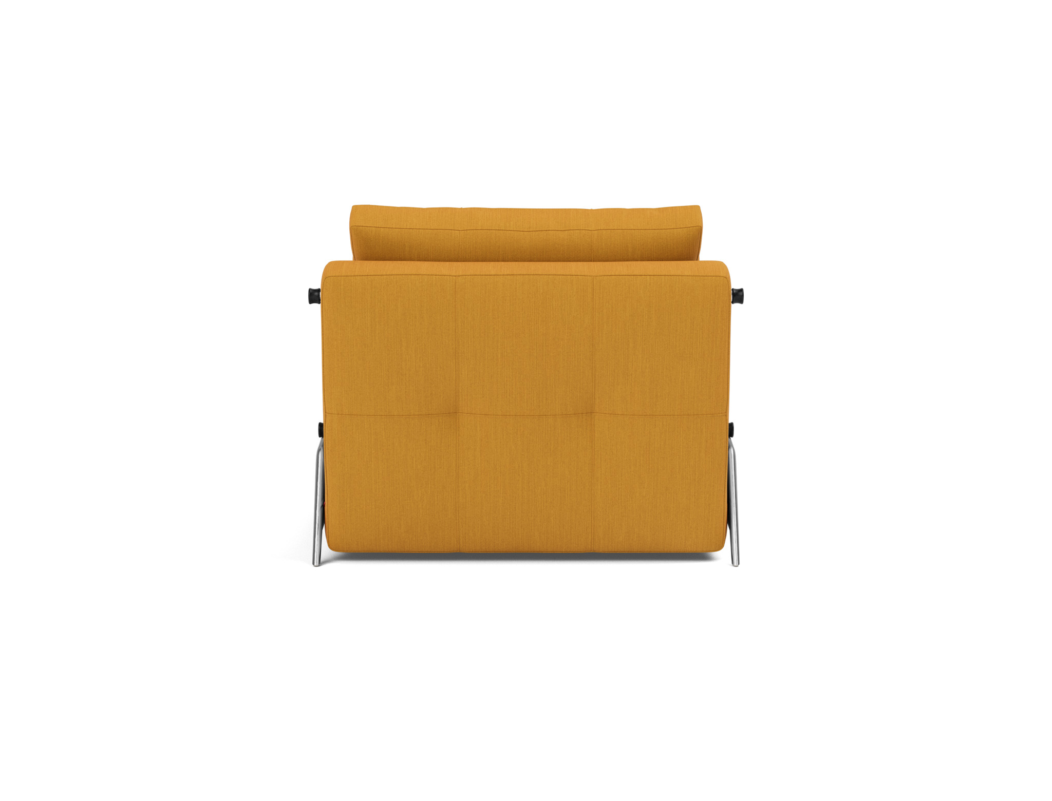 Schlafsessel Cubed 90 Flachgewebe Elegance 507-Burned-Curry Beine Aluminium
