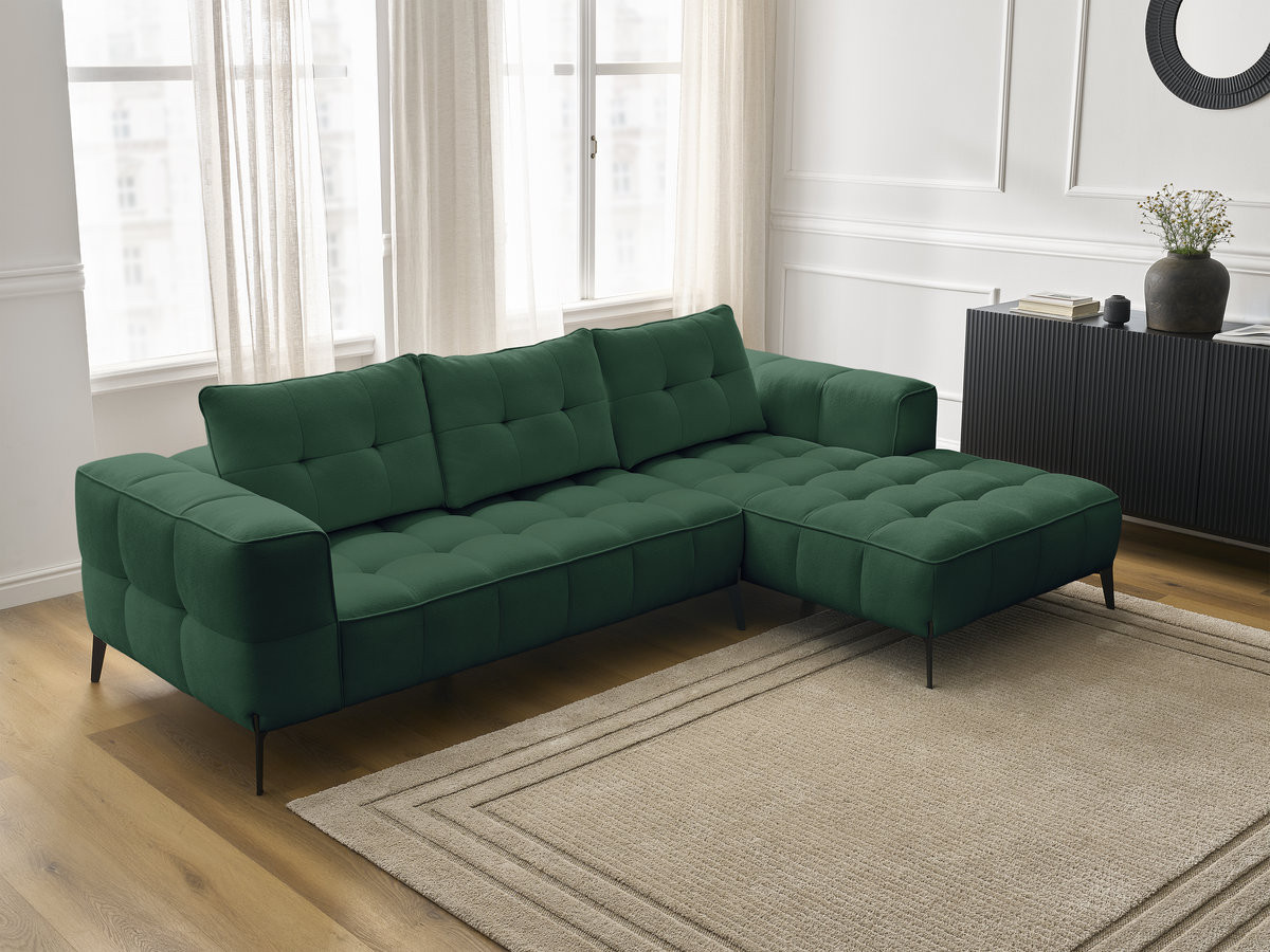 Bobochic Anis Ecksofa Strukturstoff Grün Ecke rechts