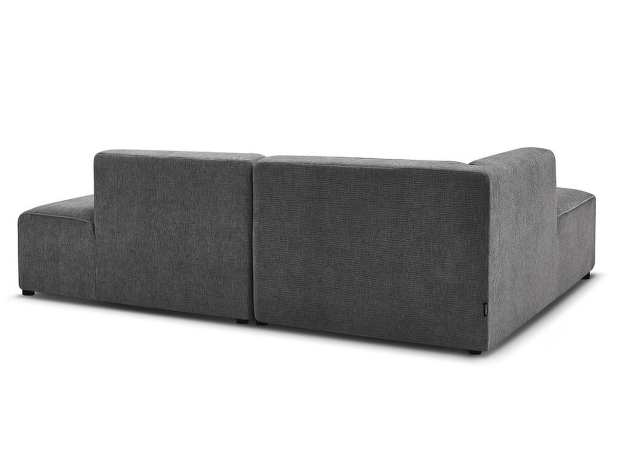 Bobochic Megeve Ecksofa Strukturstoff Dunkelgrau Ecke links