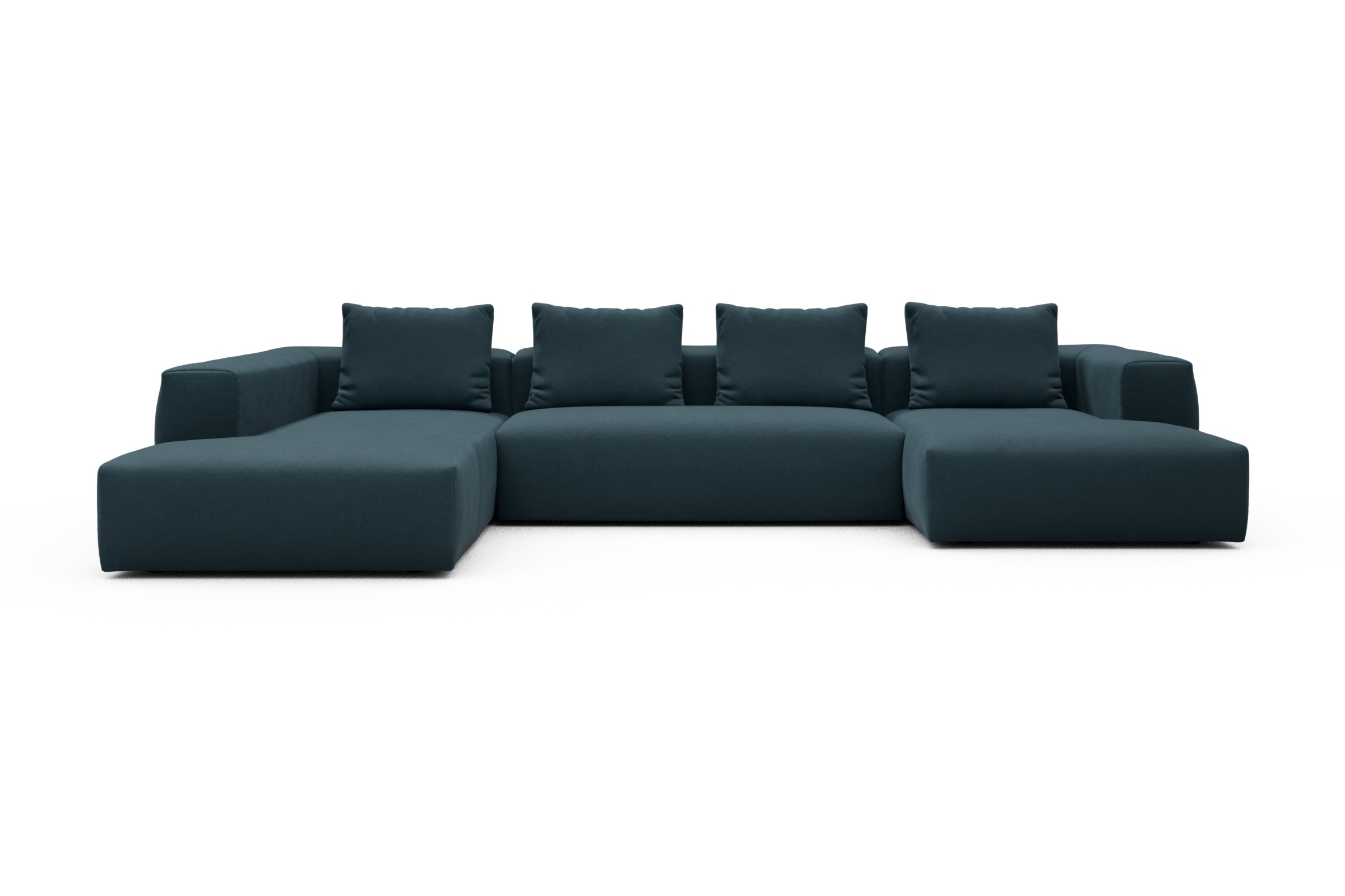 Skandi Home Wohnlandschaft Fred Relax-Ecke links mit 2-Sitzer und Chaiselongue rechts Satya-Indigo moebelfaktor