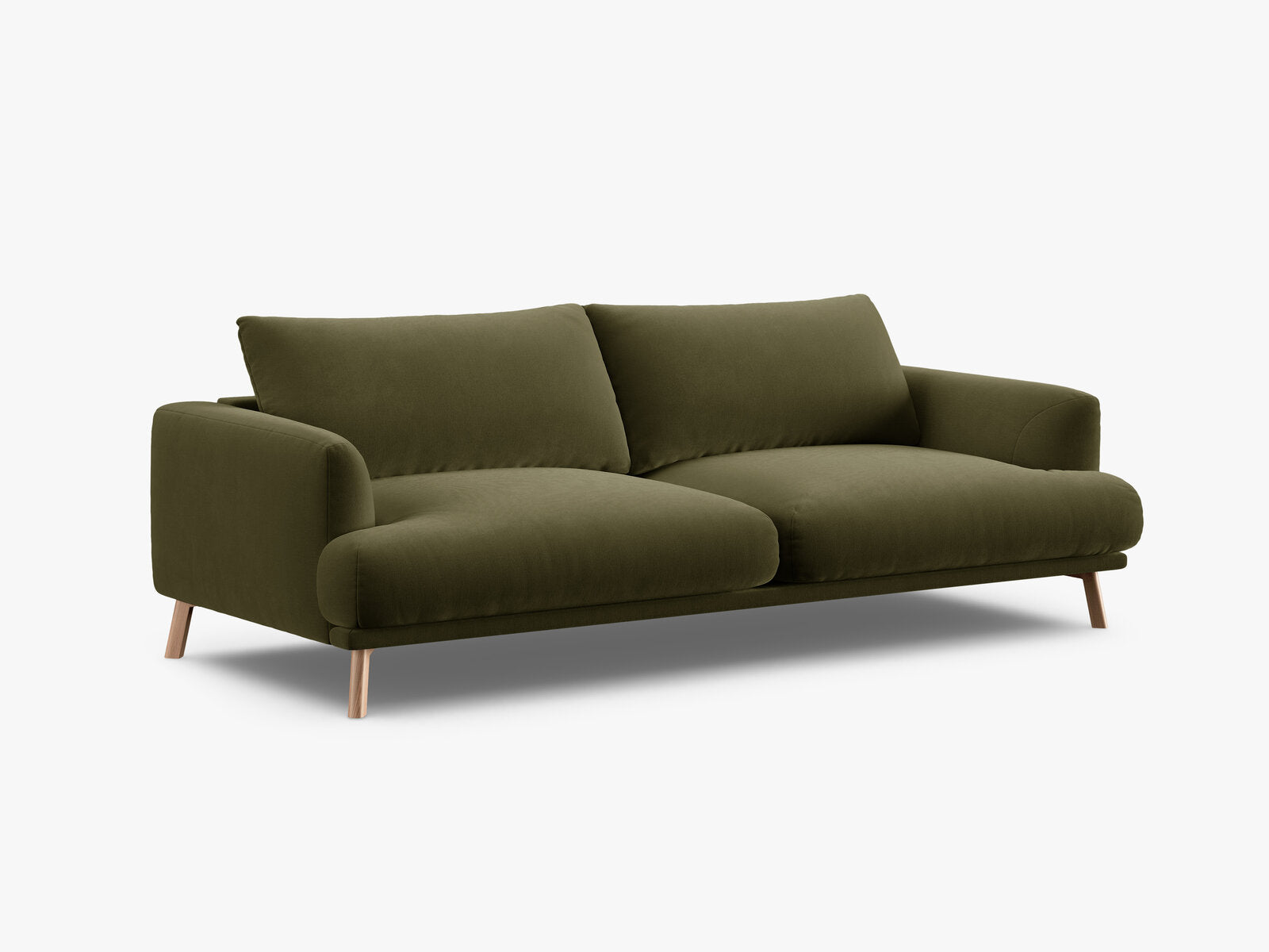 Micadoni Sofa Naomi 3-Sitzer Samt Salvador Grün