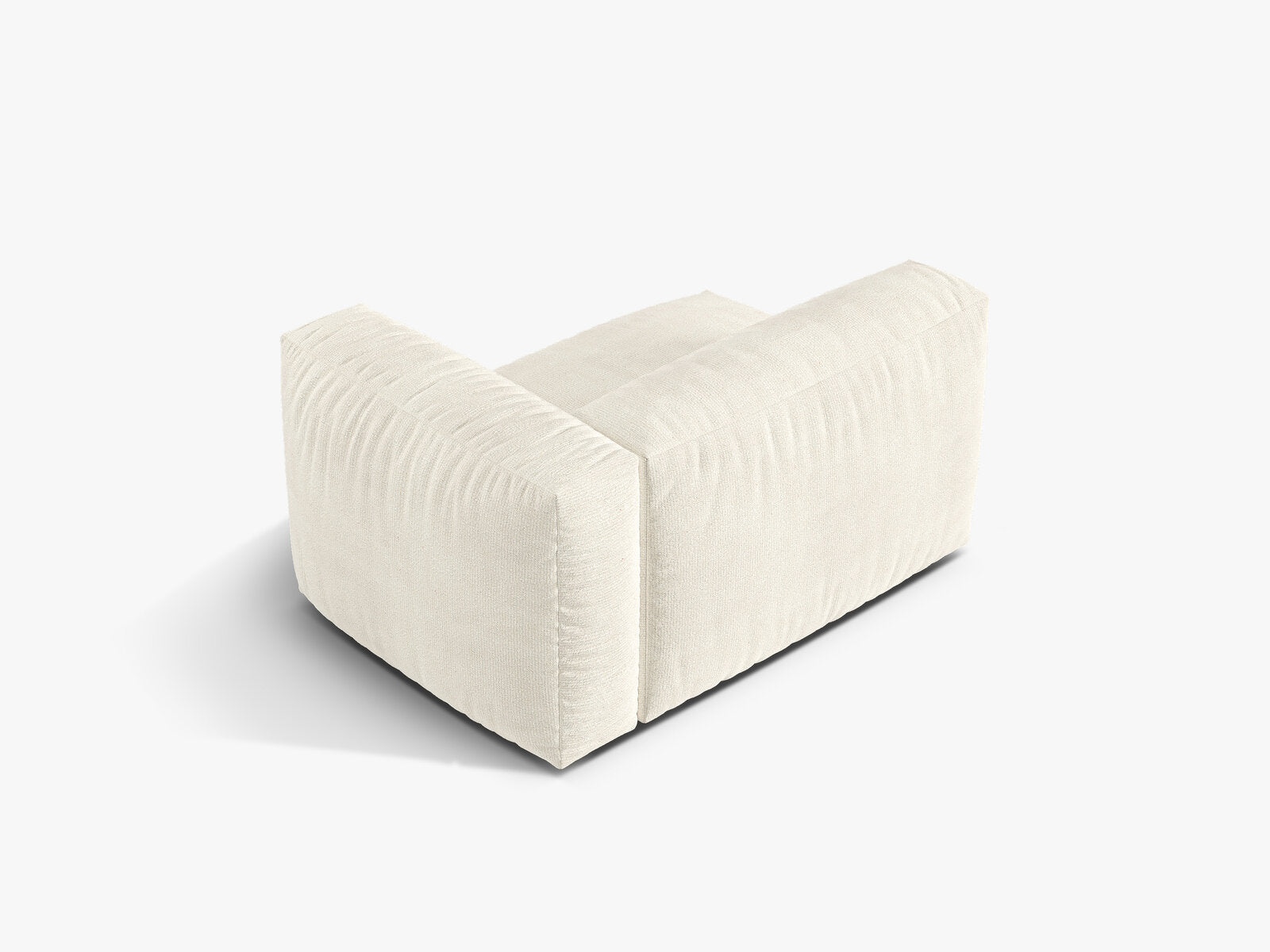 Micadoni Eckmodul Martina 1-Sitzer Rechts Boucle Monet Elfenbein