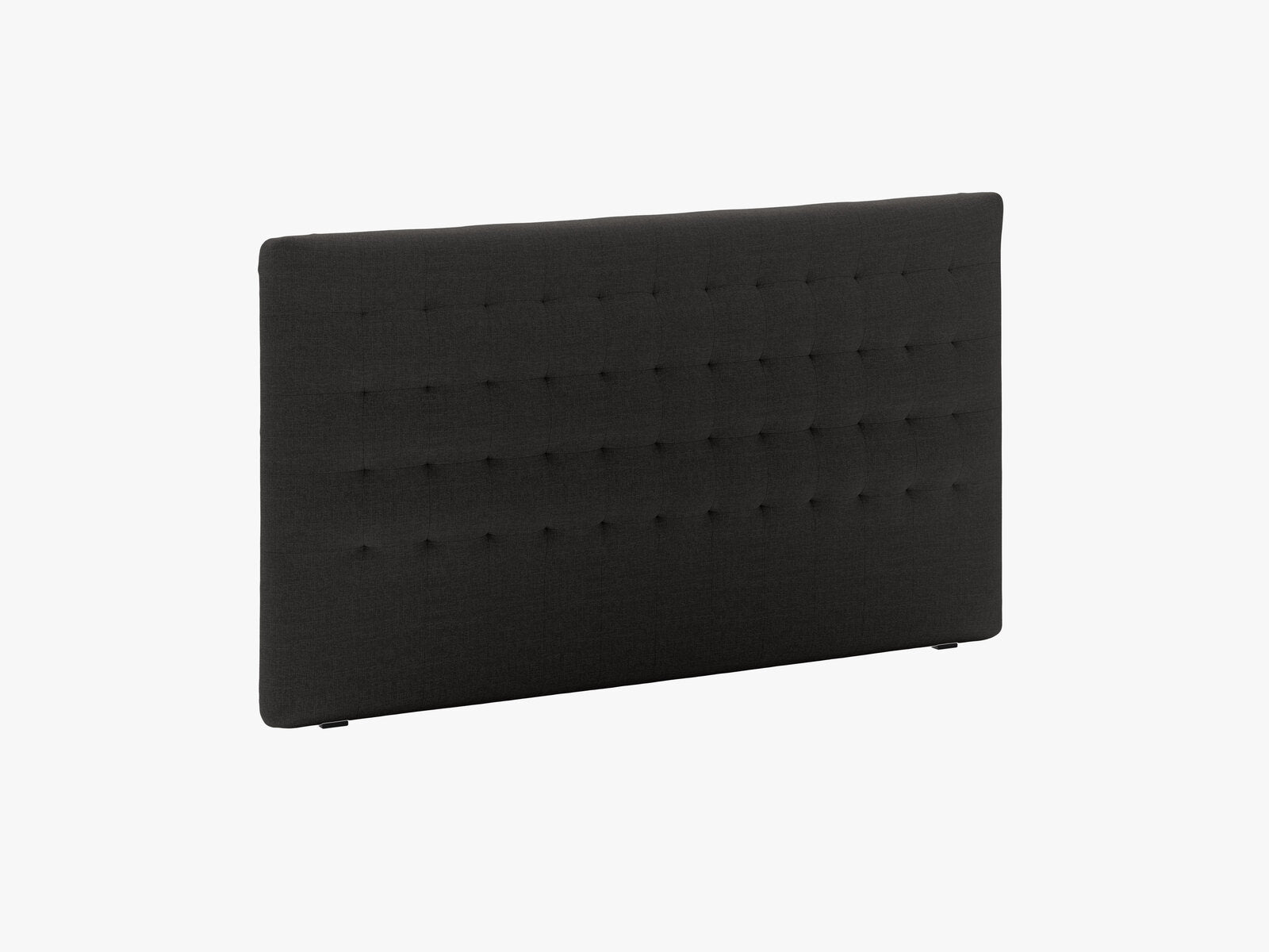 Micadoni Nova Samtiger Kopfteil 120 cm (H 95 cm) Strukturierter Stoff Liberty Schwarz 180x95