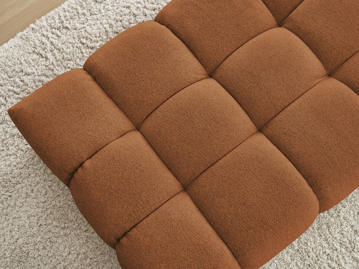 Bobochic Everest Pouf 166 × 100 cm Melange-Stoff Orange
