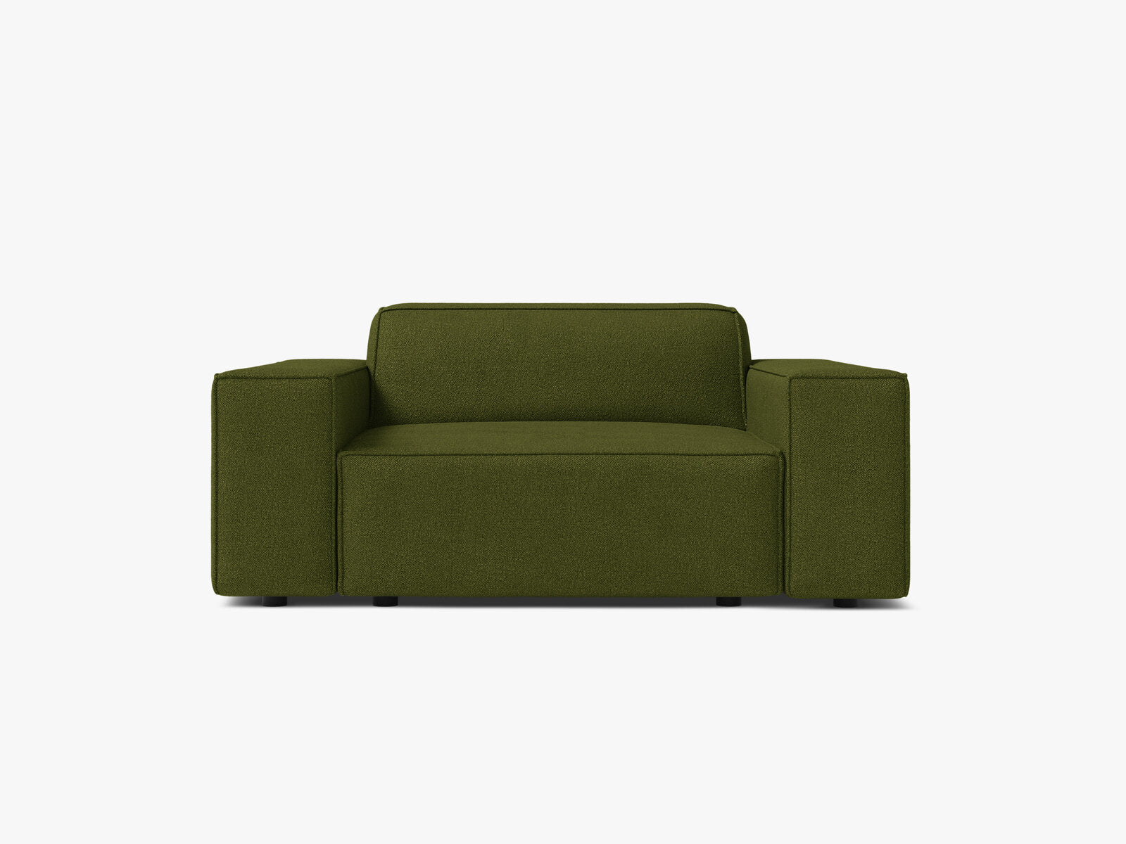 Micadoni Sessel Jodie 1-Sitzer Boucle Baloo Dunkel-Olivgrün