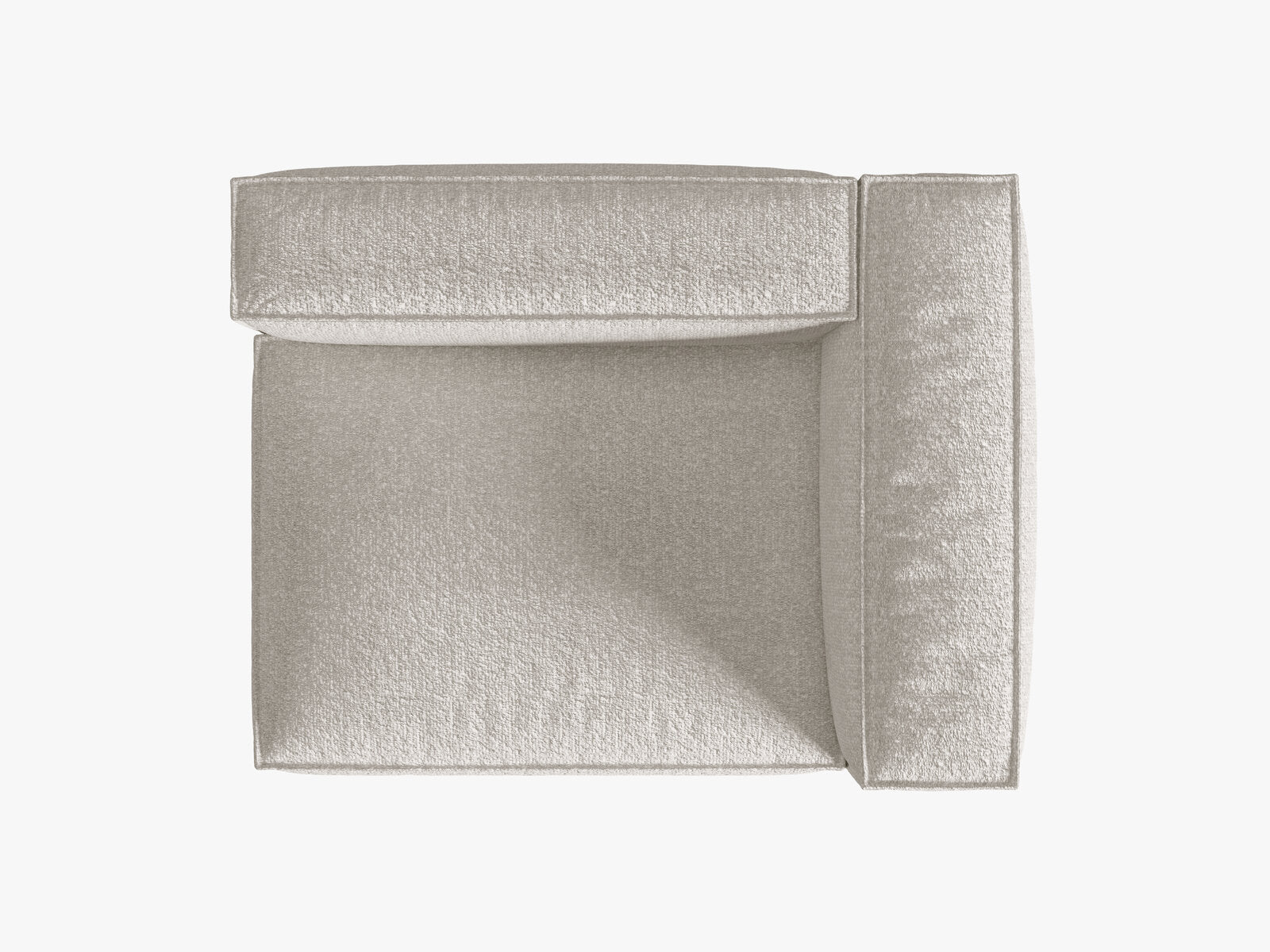 Micadoni Eckmodul Nuria 2-Sitzer Rechts Boucle Grau Beige Melange