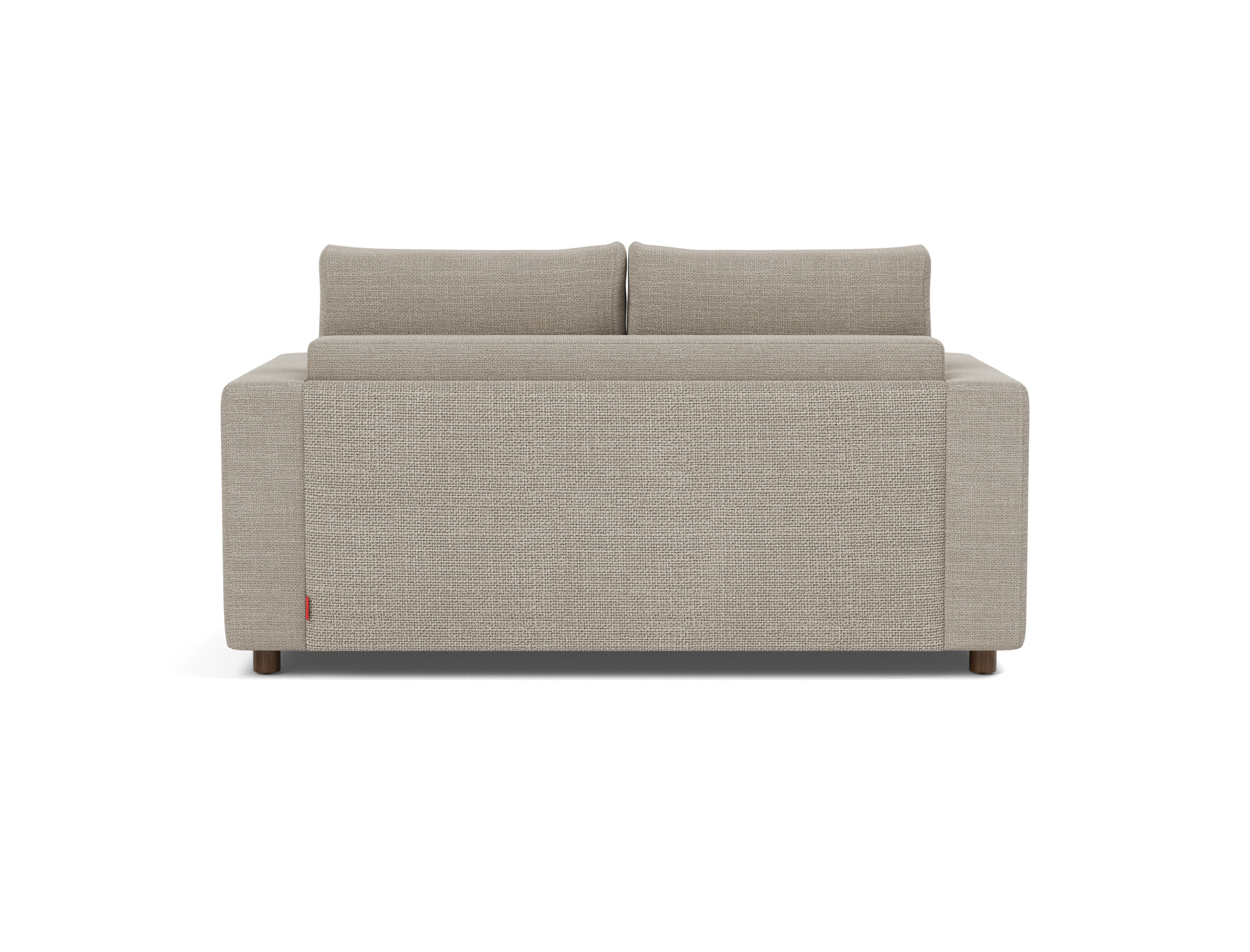 Schlafsofa Neah mit Standard-Armlehnen 140 Strukturierter Stoff Kenya 579-Gravel