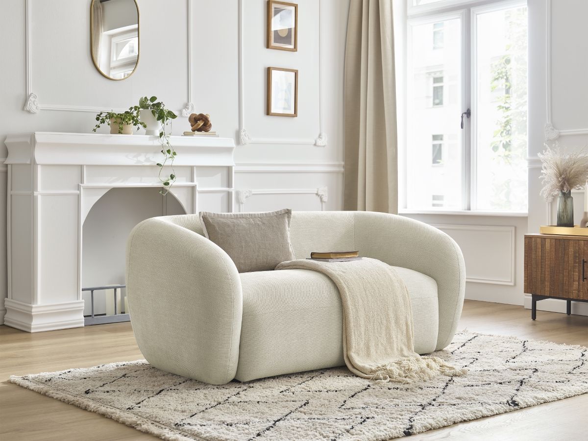 Bobochic Celine Sofa 2-Sitzer Stoff Beige