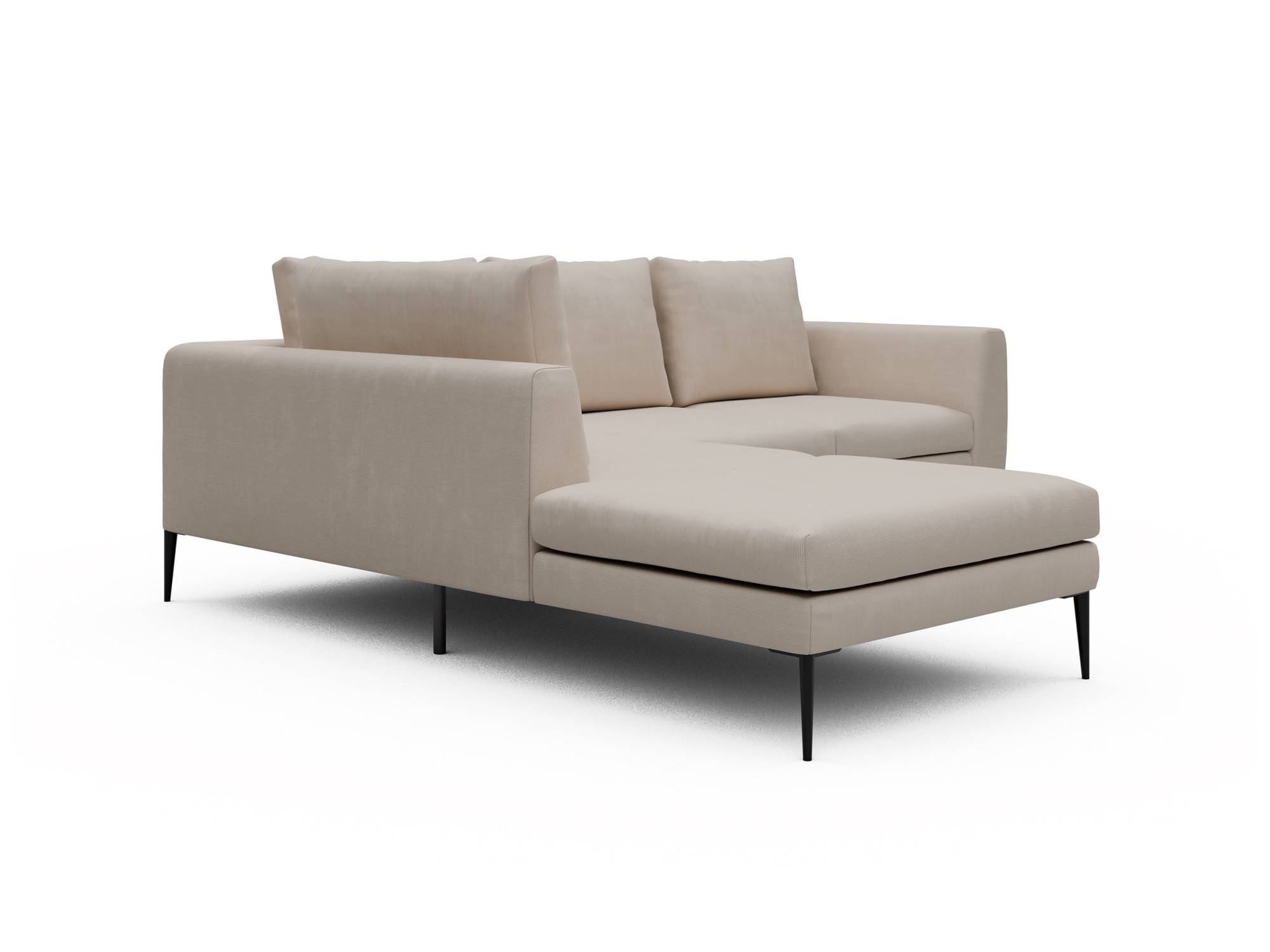 Skandi Home Ecksofa Paul Relax-Ecke links mit 2-Sitzer Cordufine-Off-White moebelfaktor